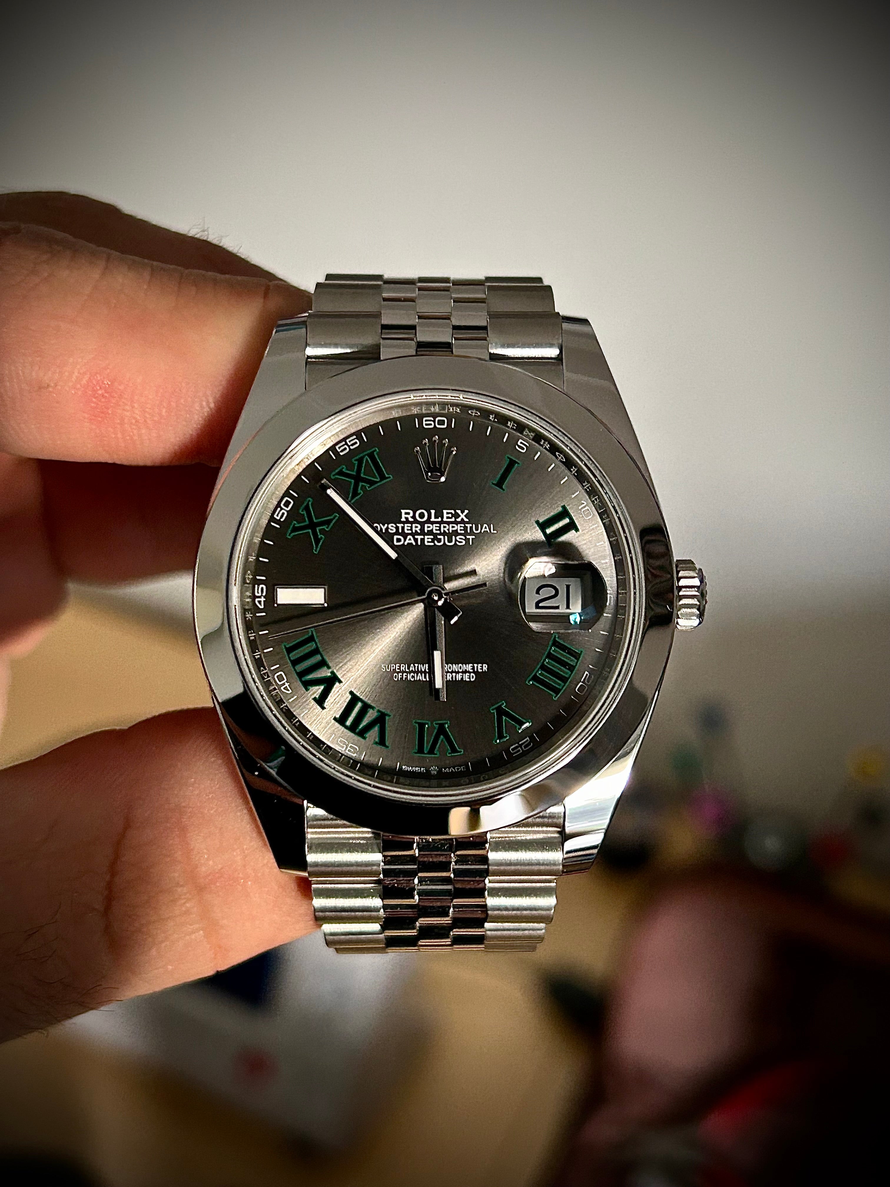 2025 ROLEX DATEJUST 41 WIMBLEDON, 126300, FULL SET, INC GST