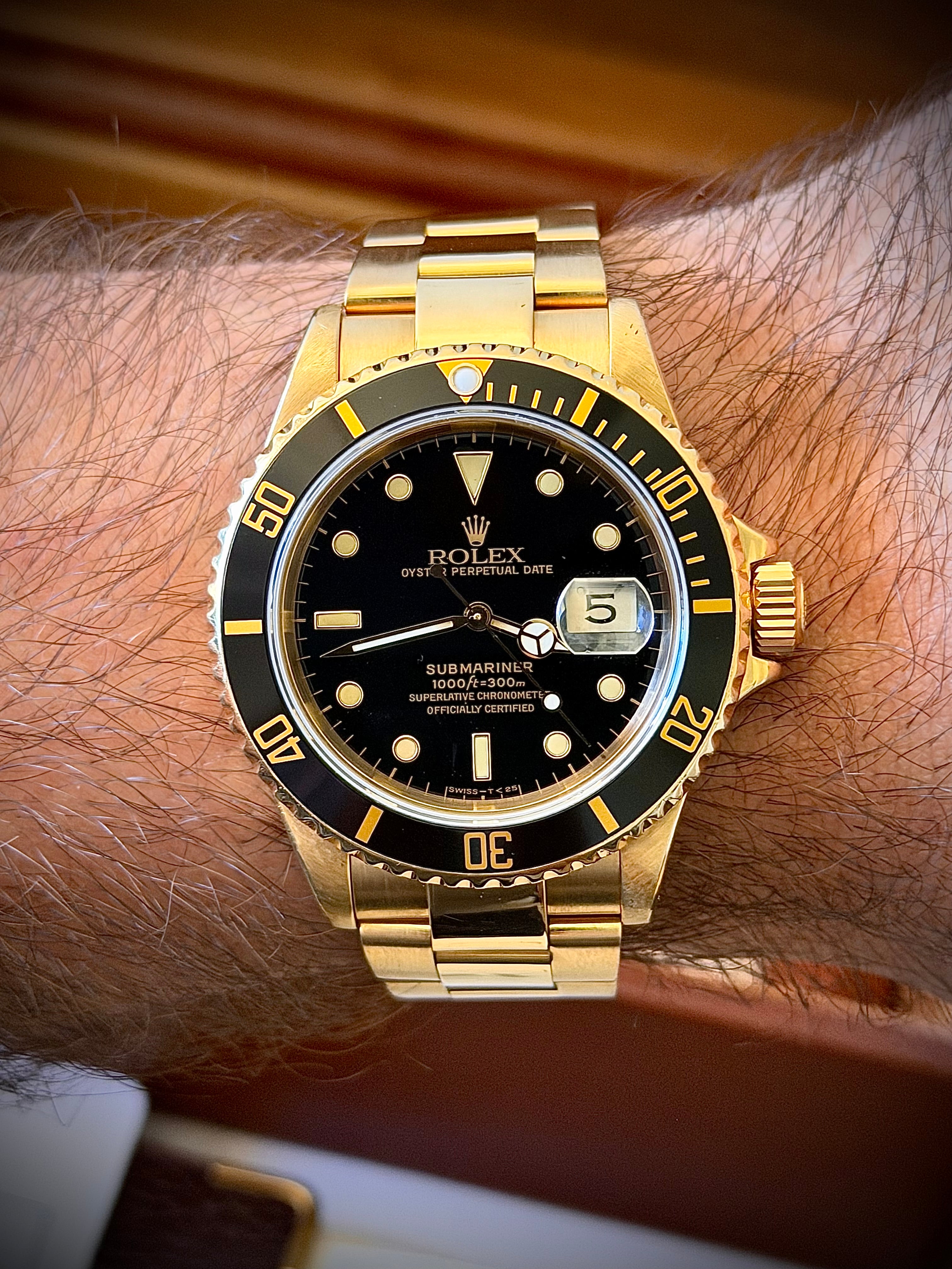 1991 ROLEX SUBMARINER, 16618, BOX & 2023 RSC SERVICE, INC GST