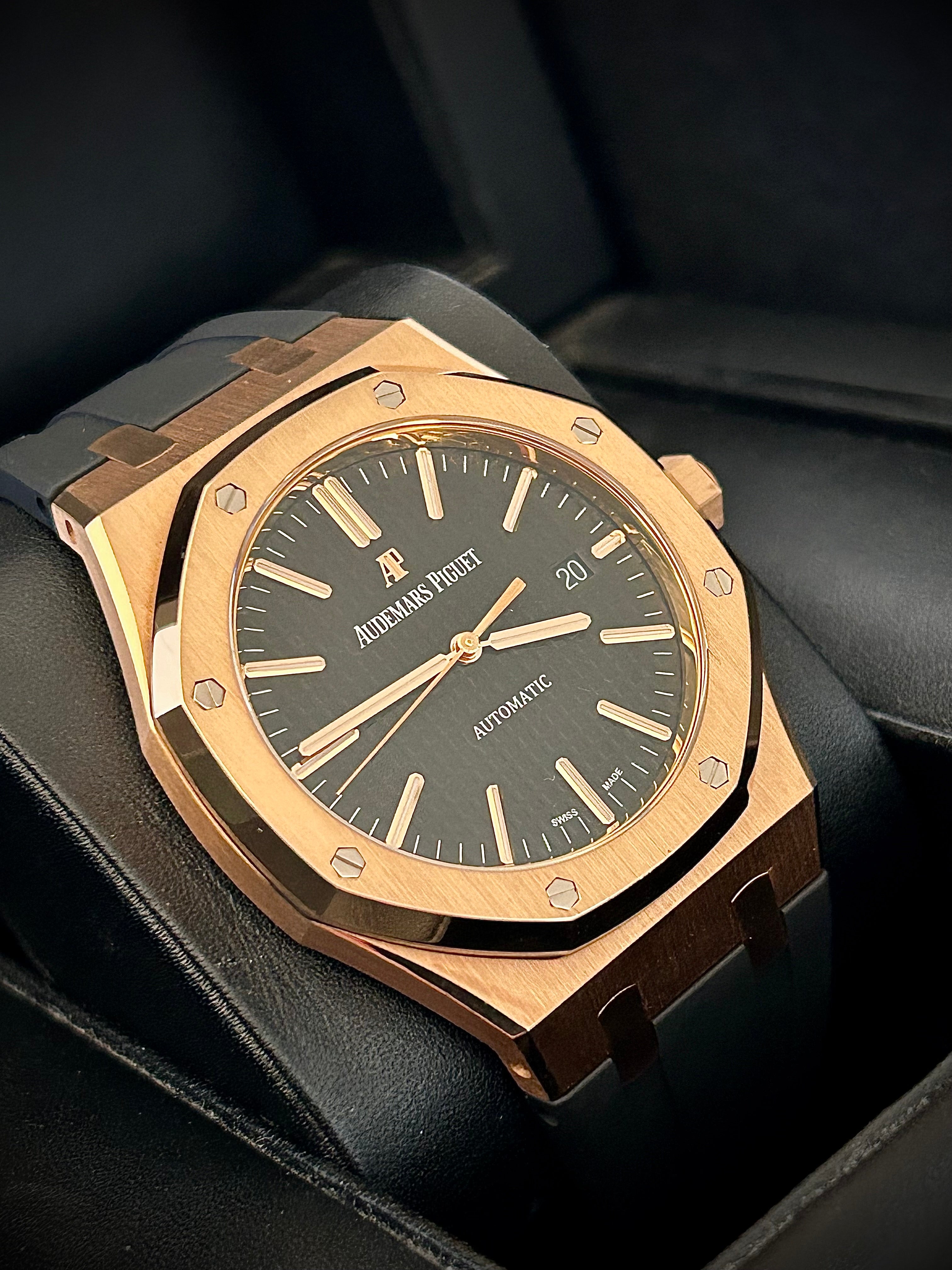 2015 AUDEMARS PIGUET ROYAL OAK, 15400OR, FULL SET, INC GST