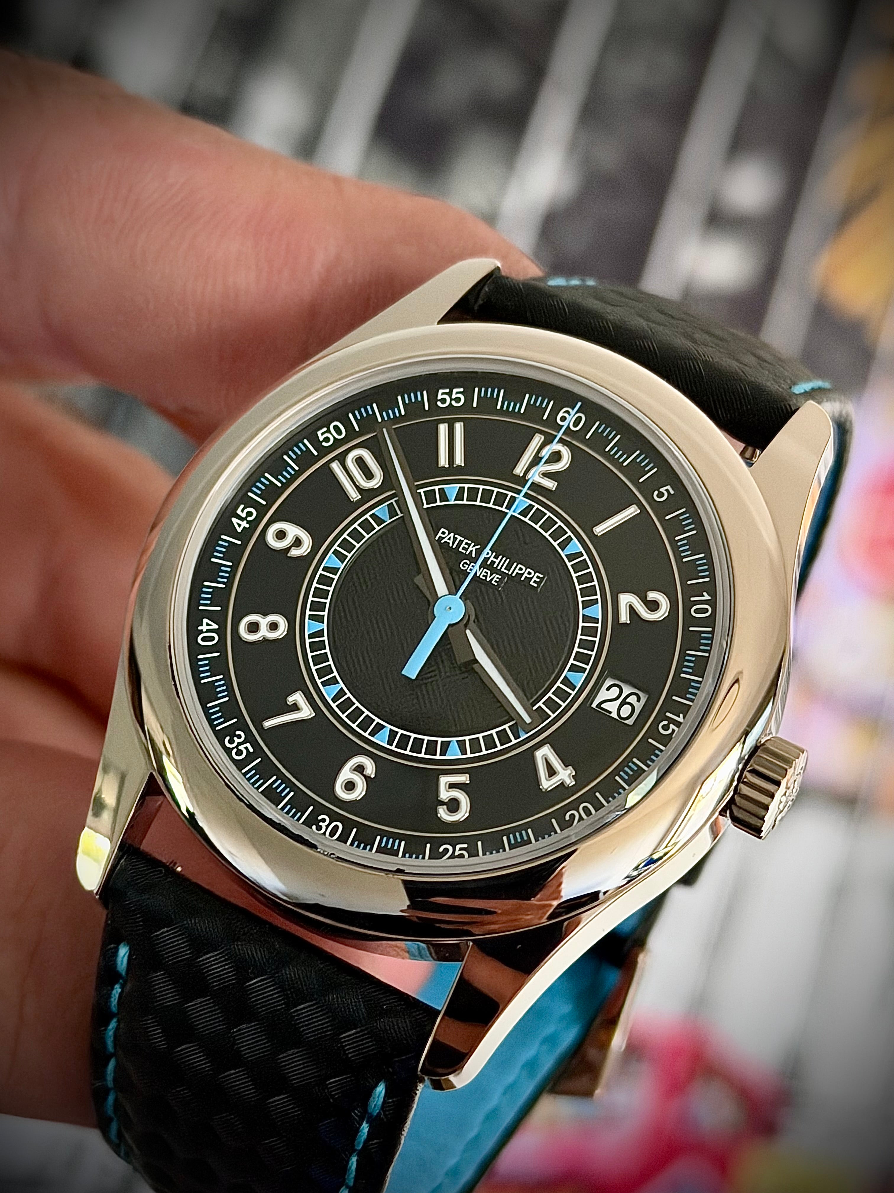 2024 PATEK PHILIPPE CALATRAVA, 6007G-011, BLACK & BLUE, FULL SET, INC GST