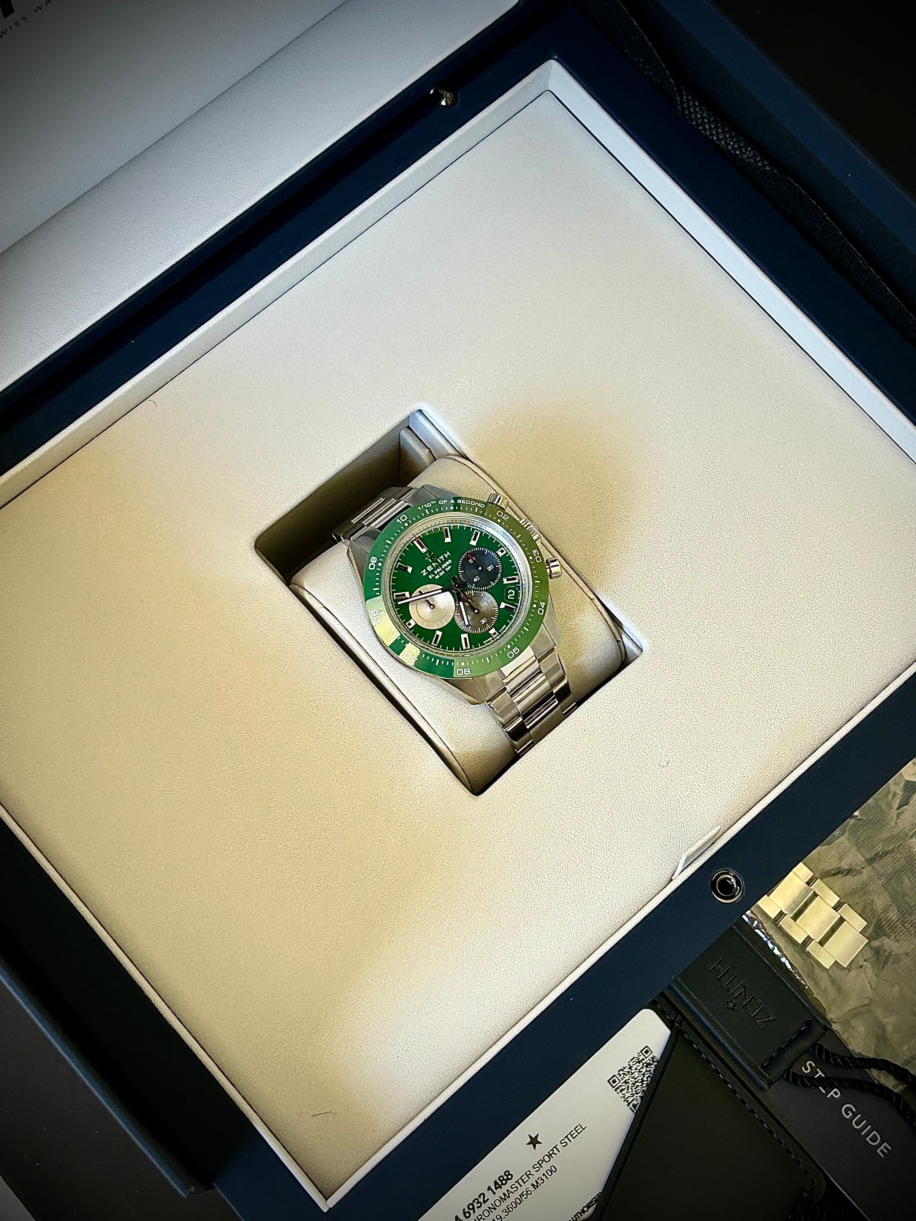 2024 ZENITH CHRONOMASTER SPORT GREEN, FULL SET, INC GST
