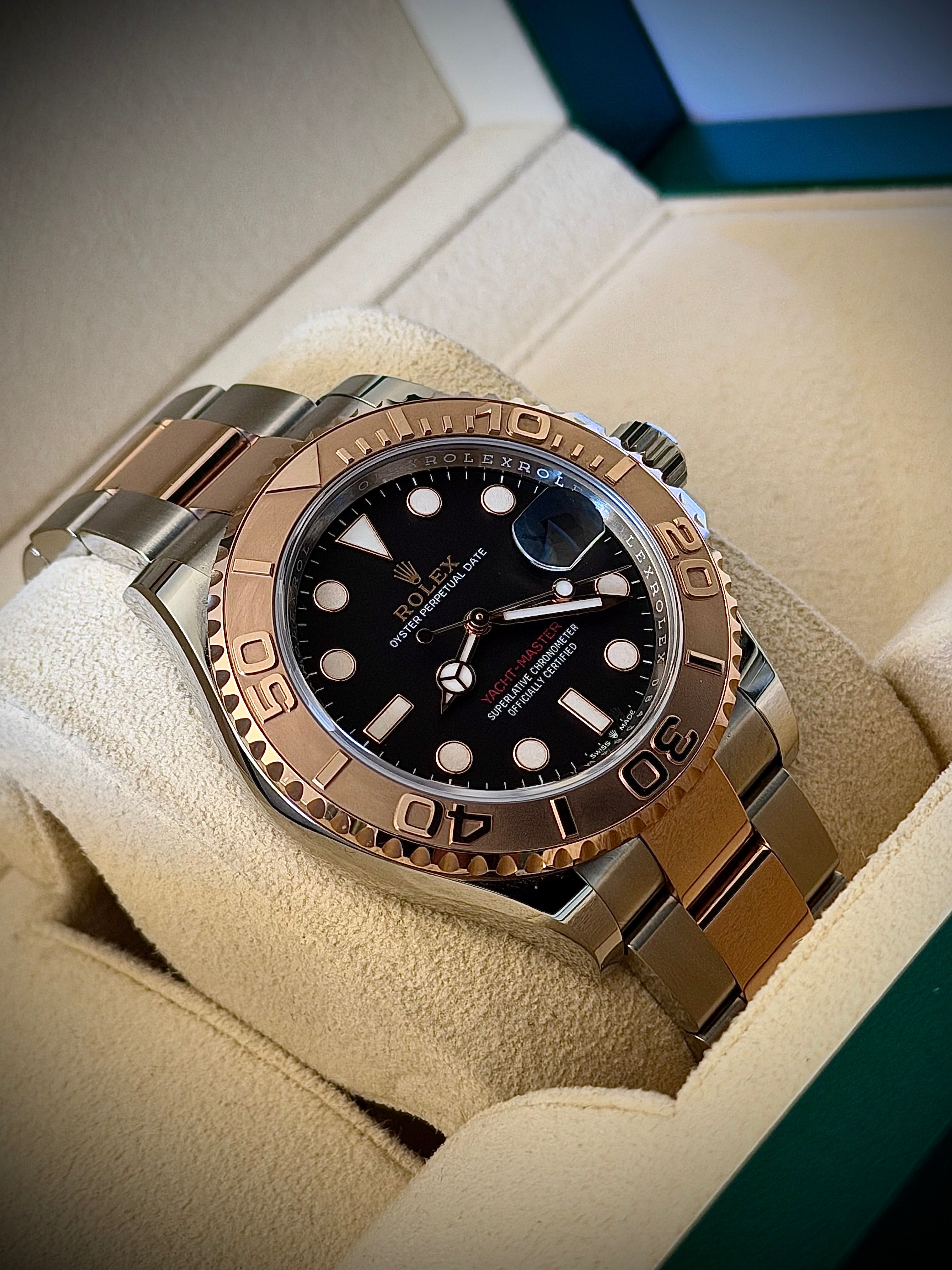 2022 ROLEX YACHT-MASTER 40, ROSE GOLD, 126621, FULL SET