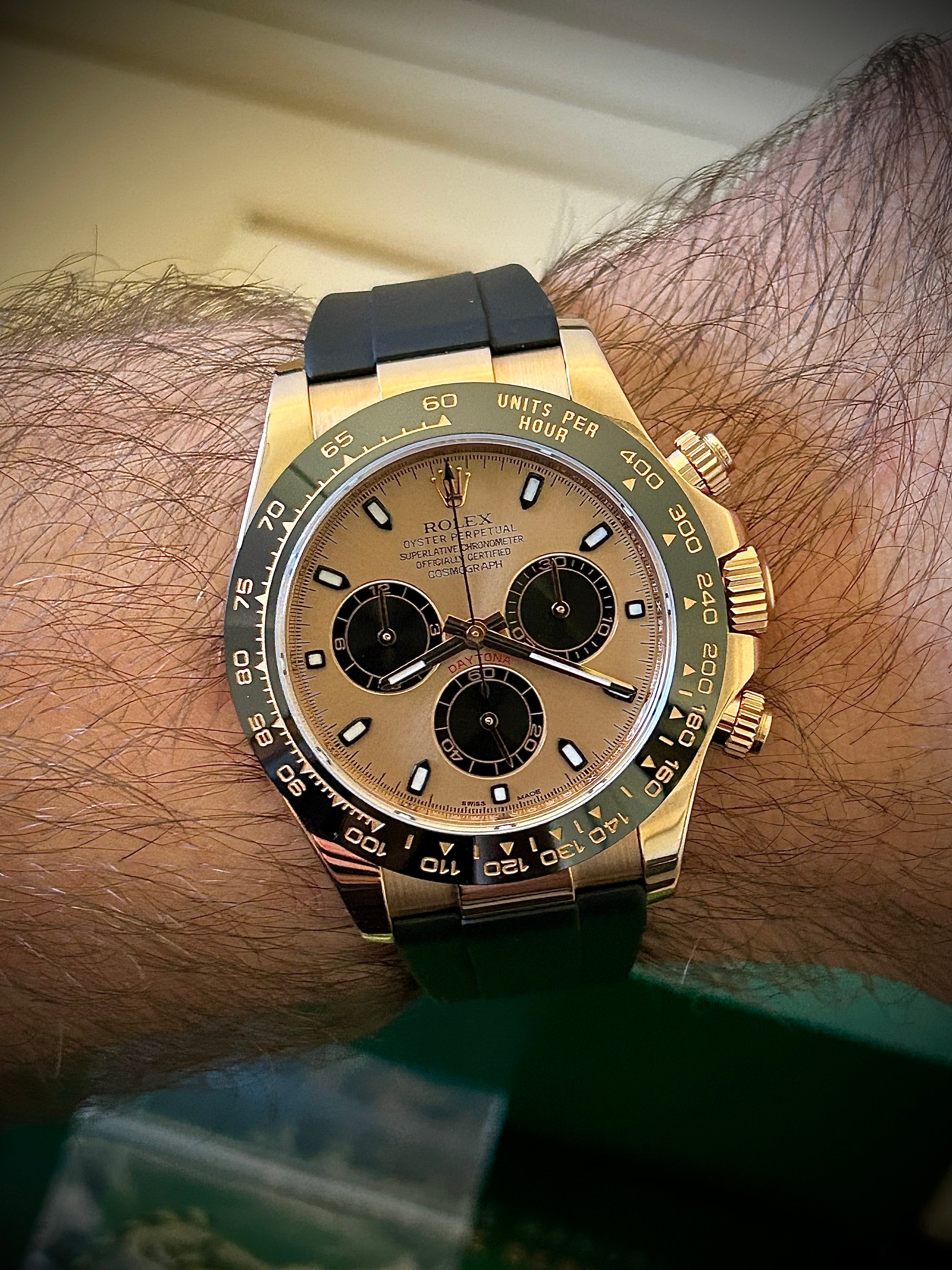 2018 ROLEX DAYTONA 116515LN, “PINK” DIAL, FULL SET, INC GST