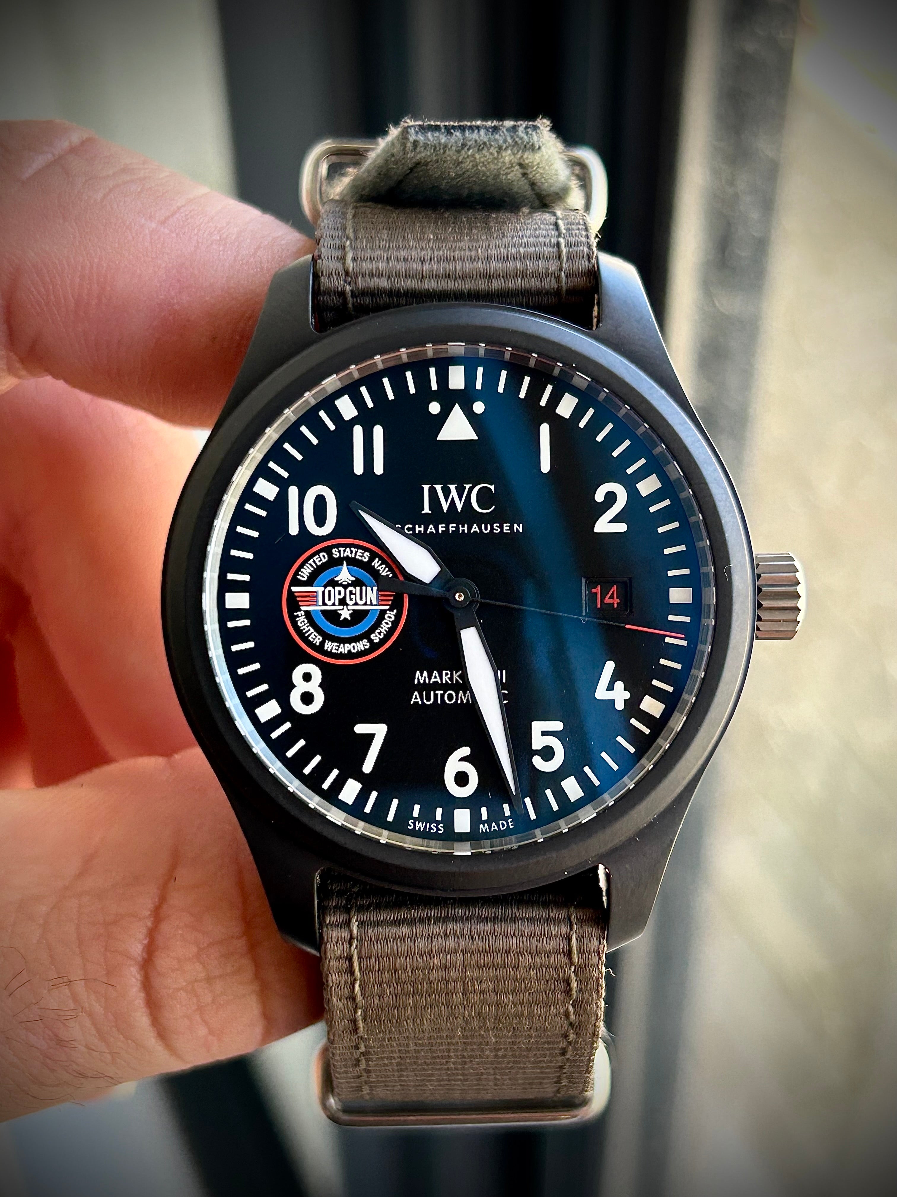 2022 IWC PILOTS WATCH MARK XVIII, TOP GUN EDITION, “SFTI” IW324712, FULL SET, INC GST