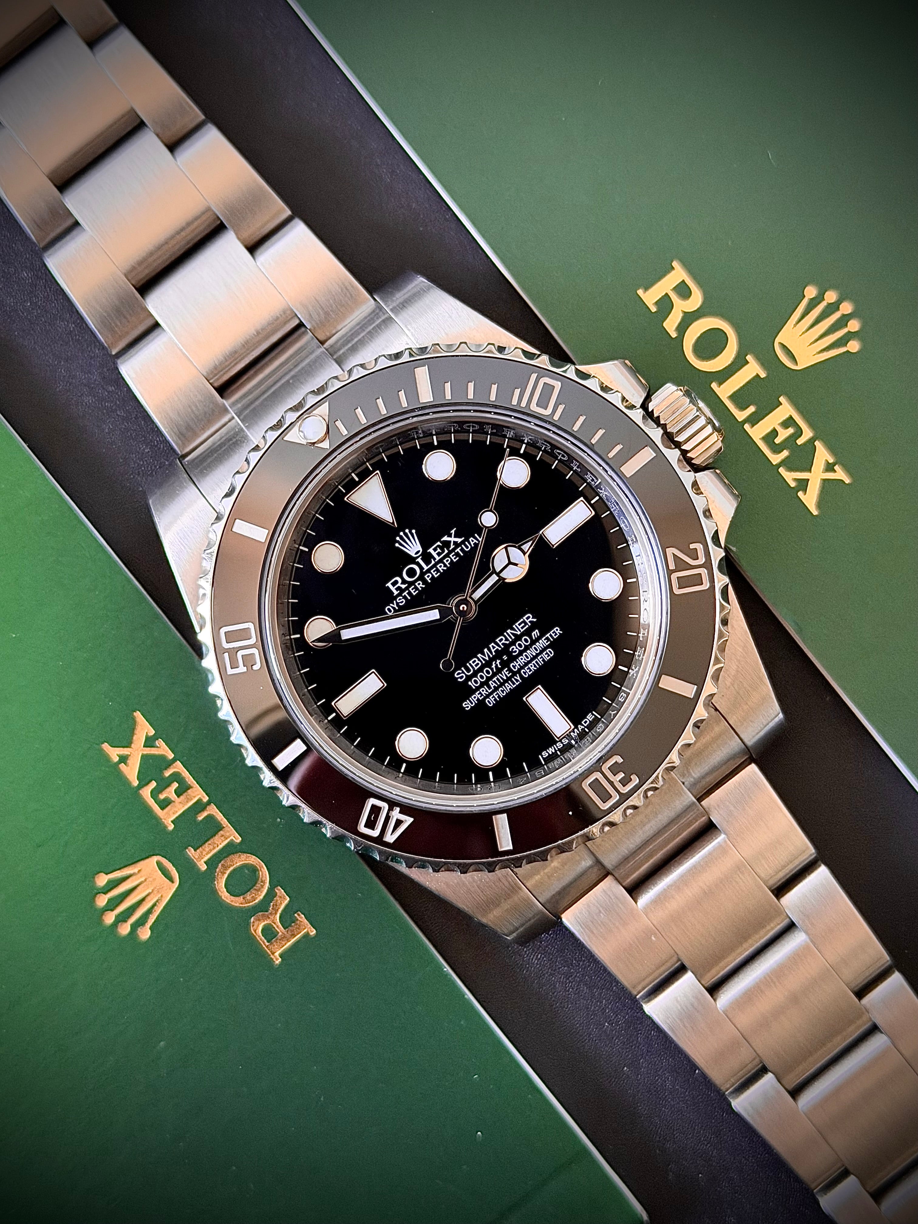 2015 ROLEX SUBMARINER NO DATE, 114060, BOX AND PAPERS, INC GST