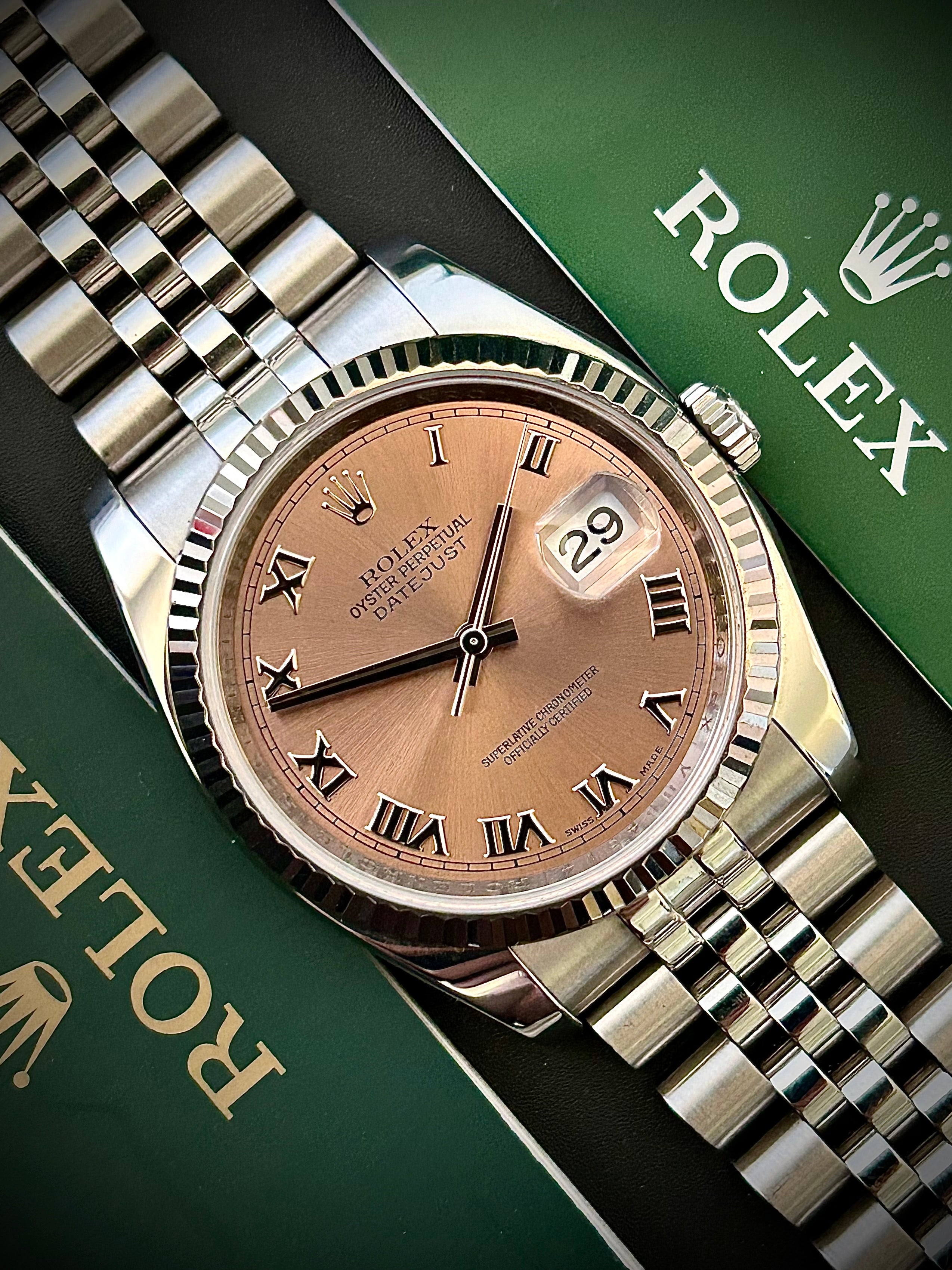 2011 ROLEX DATEJUST 36, 116234, SALMON DIAL, FULL SET, INC GST