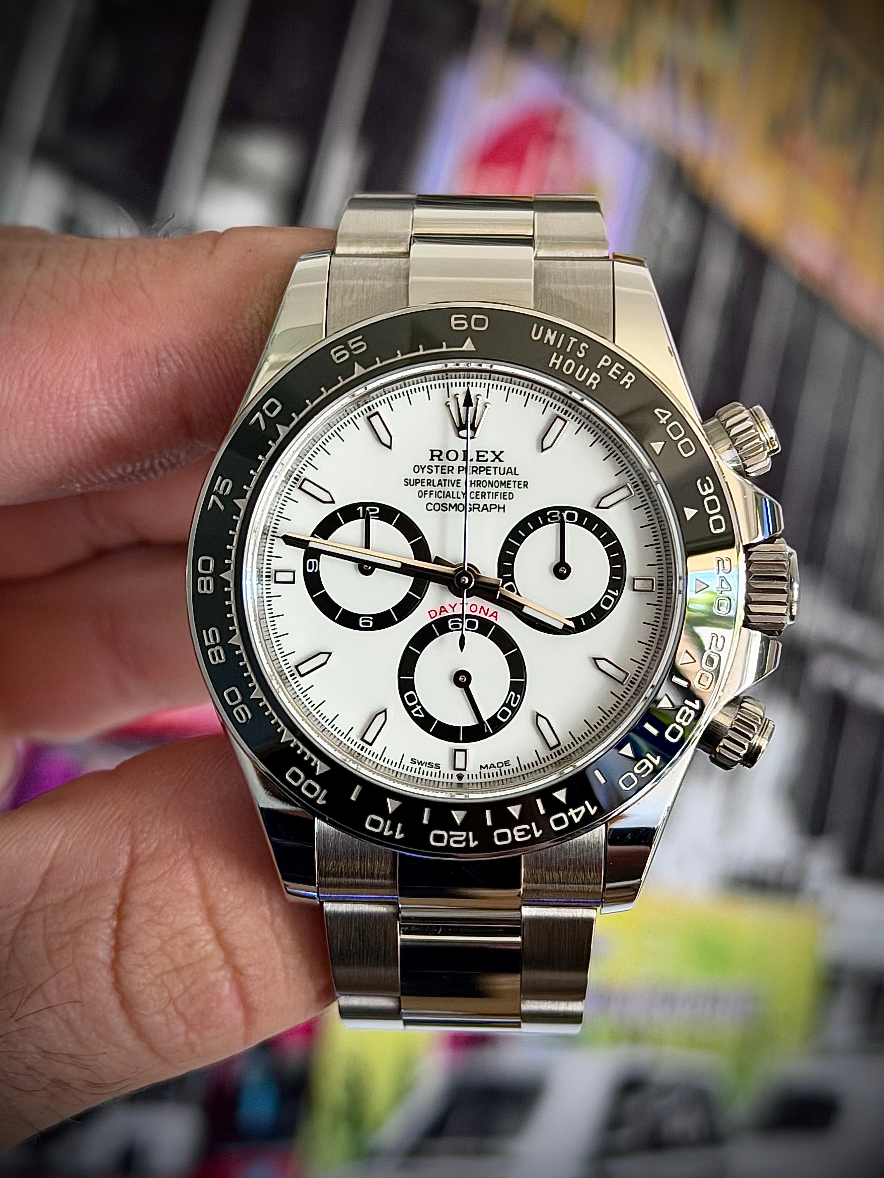 2024 ROLEX COSMOGRAPH DAYTONA, “PANDA” 126500LN, FULL SET, INC GST
