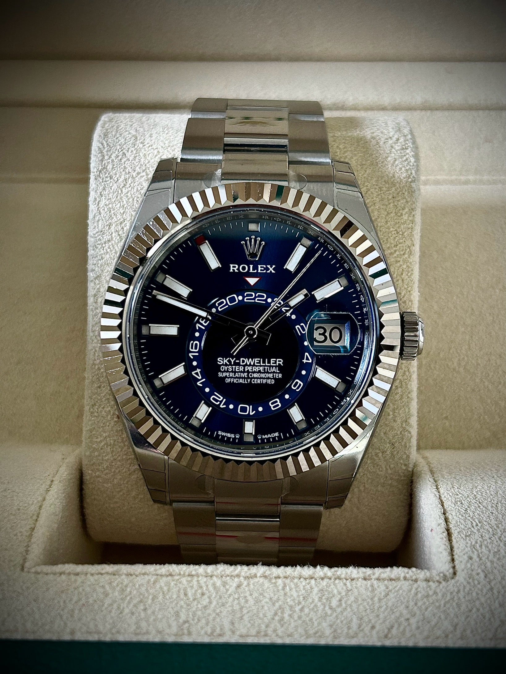 2024 ROLEX SKY DWELLER, BLUE DIAL, 336934, FULL SET, INC GST