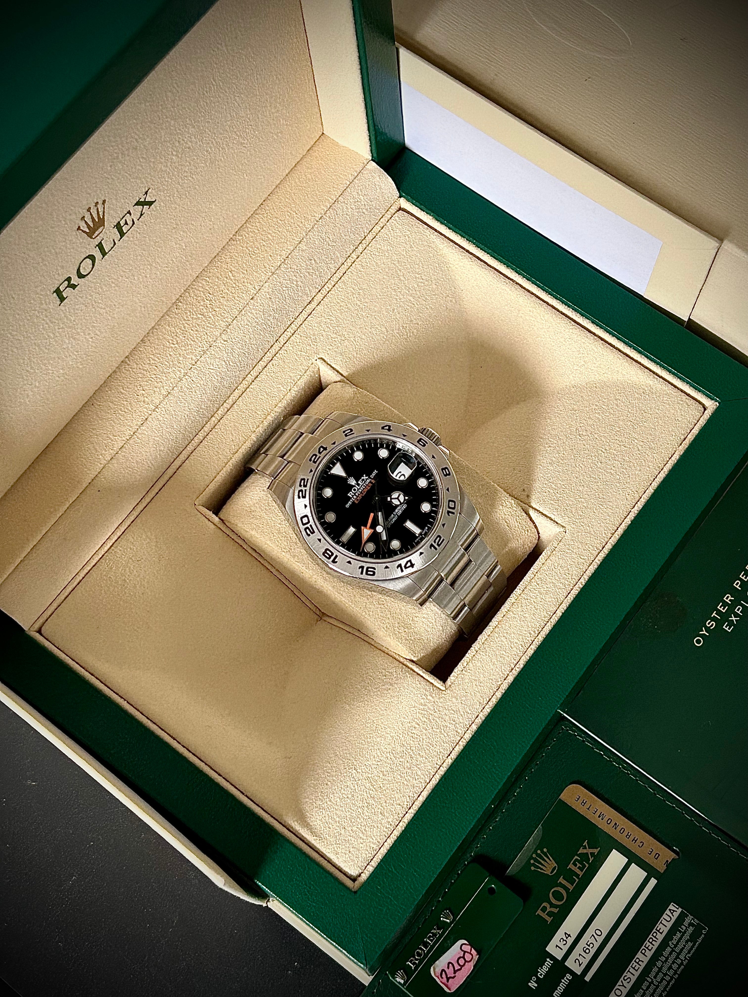 2016 ROLEX EXPLORER II, 216570, BOX AND PAPERS, INC GST