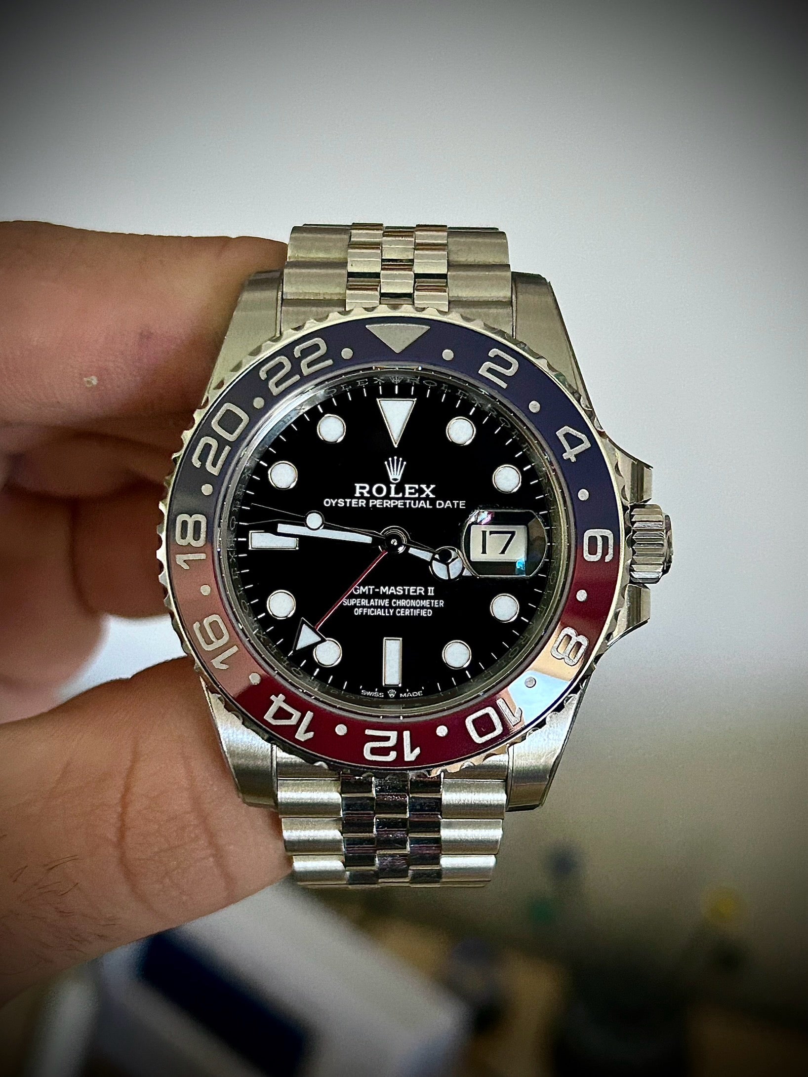 2022 ROLEX GMT MASTER II, PEPSI, 126710BLRO, FULL SET, INC GST
