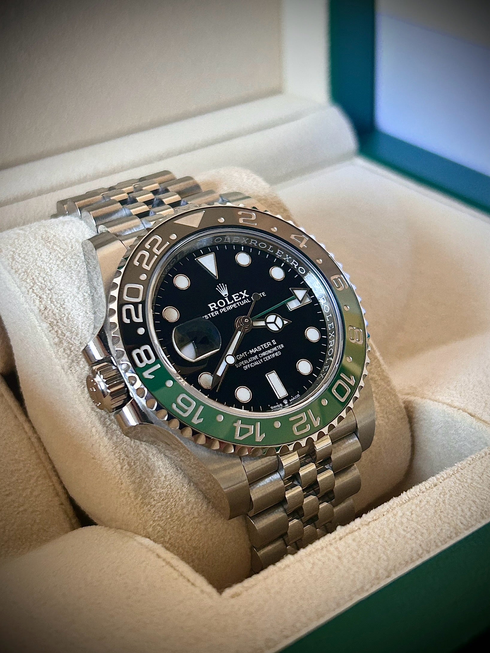 2023 ROLEX GMT-MASTER II “SPRITE”, FULL SET, INC GST
