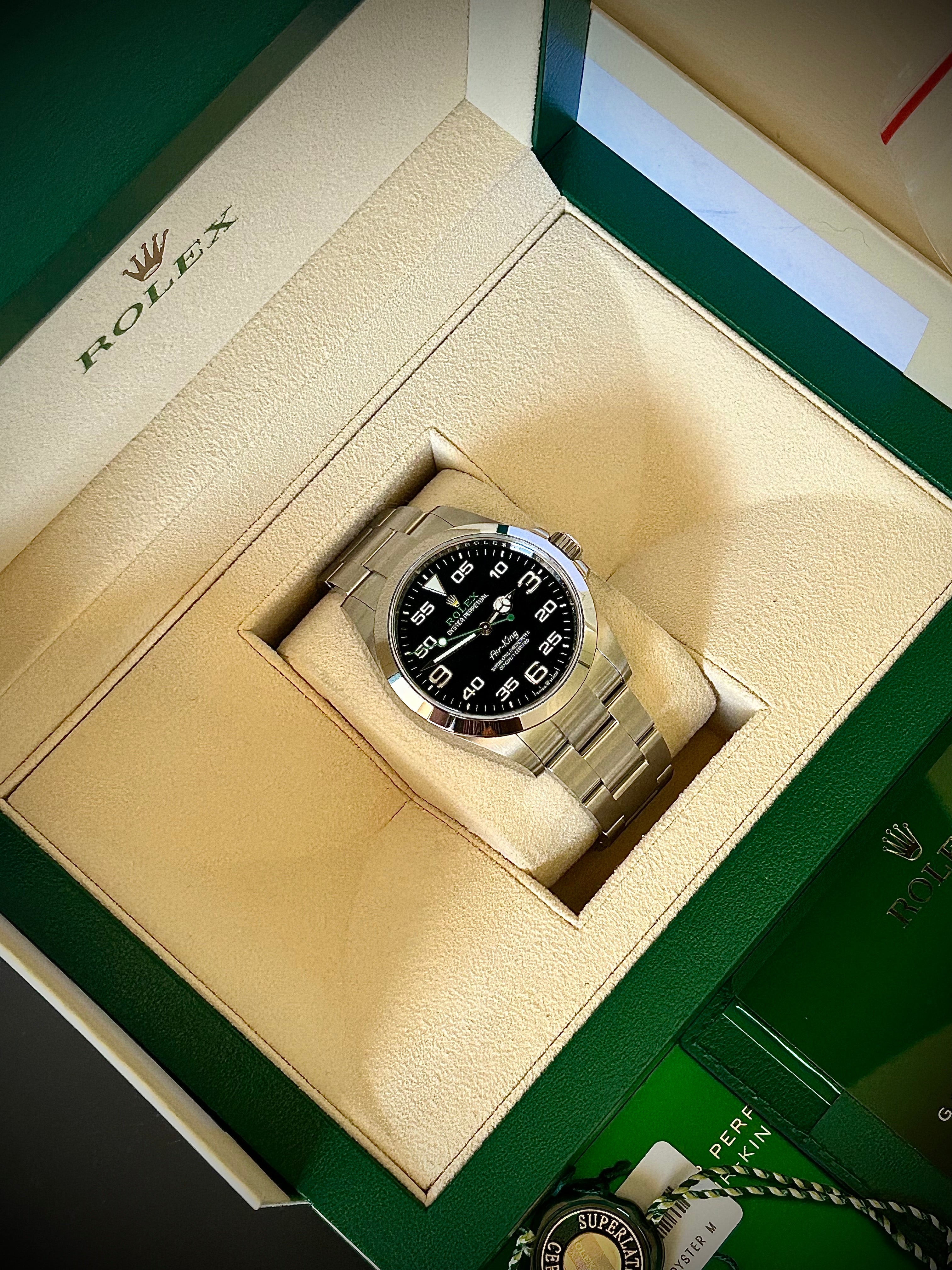 2023 ROLEX AIR KING, 126900, FULL SET, INC GST