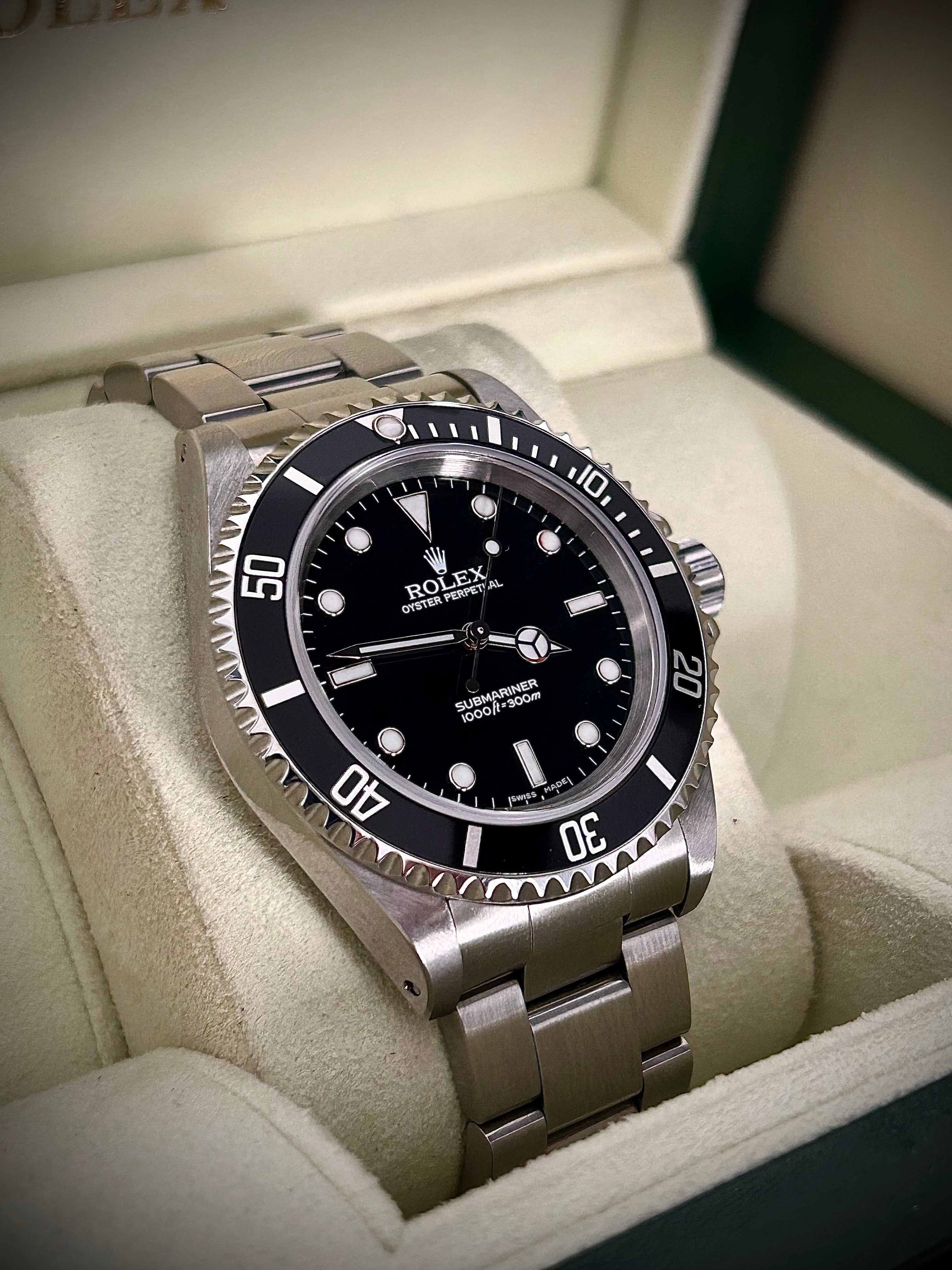 2008 ROLEX SUBMARINER TWO-LINER 14060M, FULL SET, INC GST