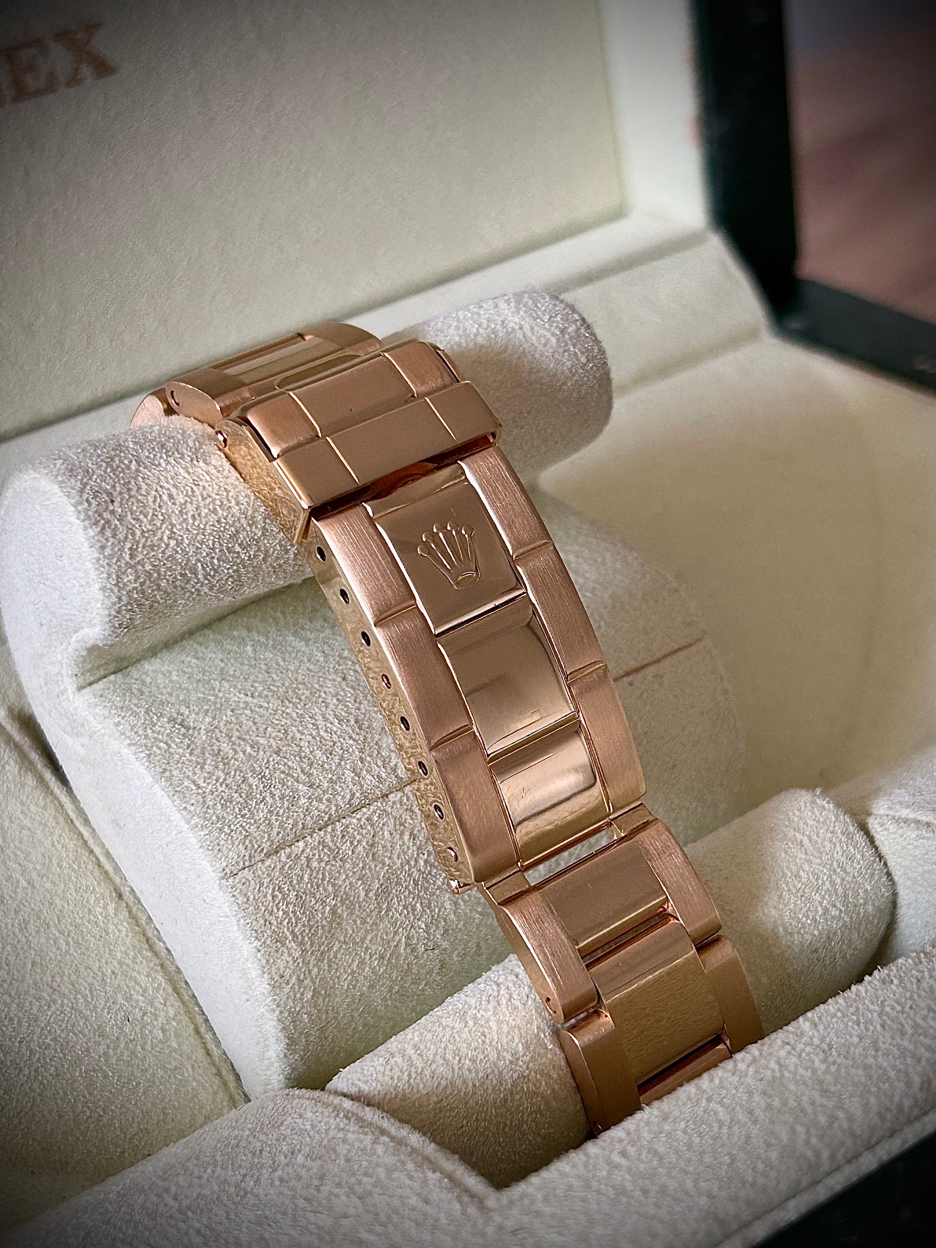 1991 ROLEX SUBMARINER DATE “BLUESY”, FULL GOLD, 16618LB, BOX AND RSC, INC GST