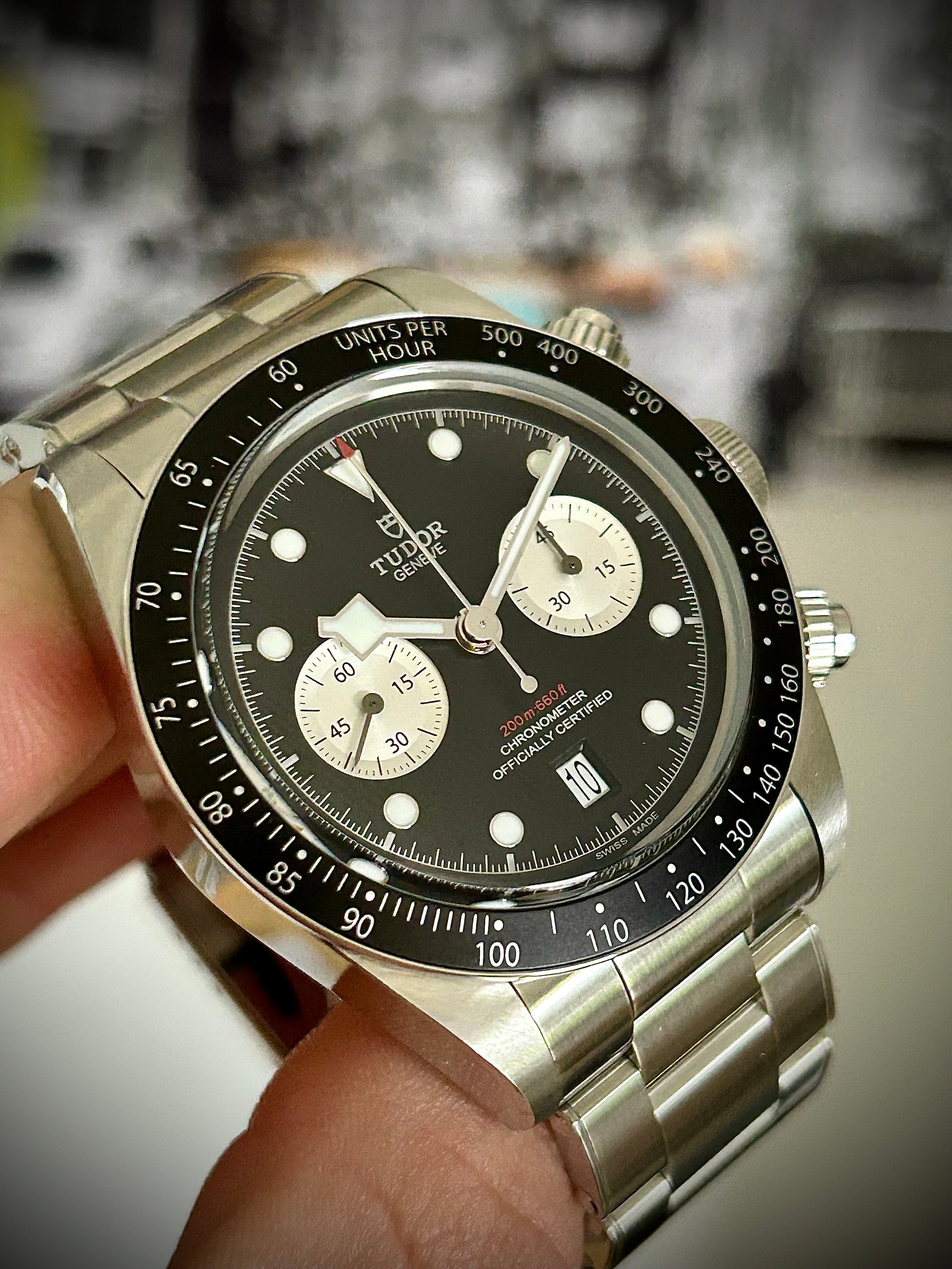 2025 TUDOR BLACK CHRONO REVERSE PANDA, FULL SET, INC GST