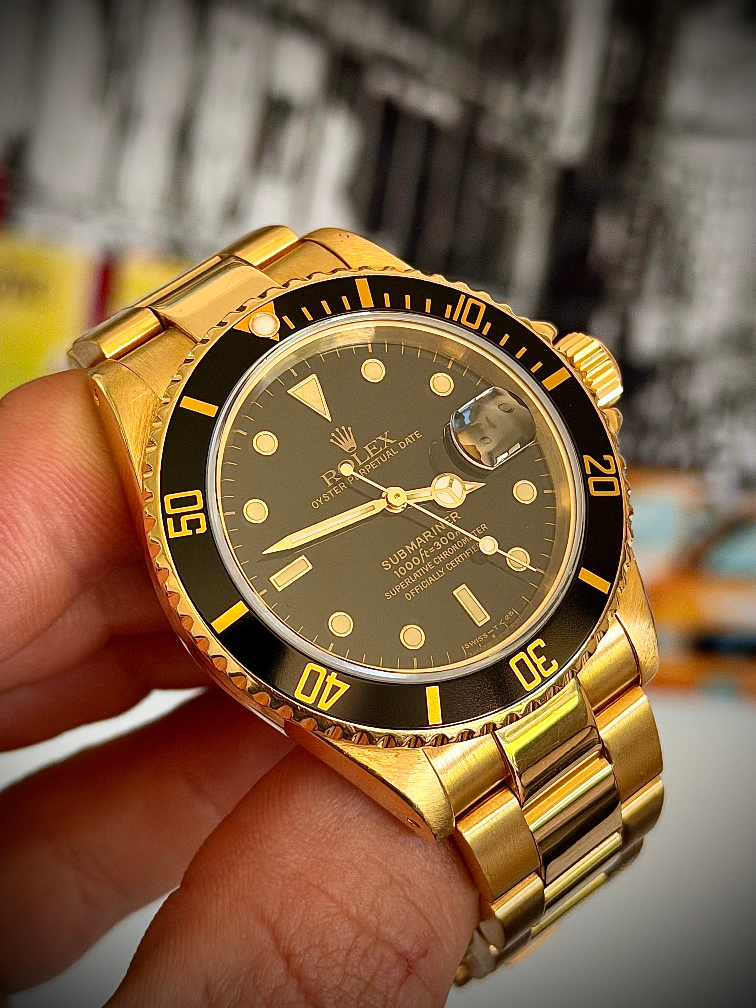 1991 ROLEX SUBMARINER, 16618, BOX & 2023 RSC SERVICE, INC GST