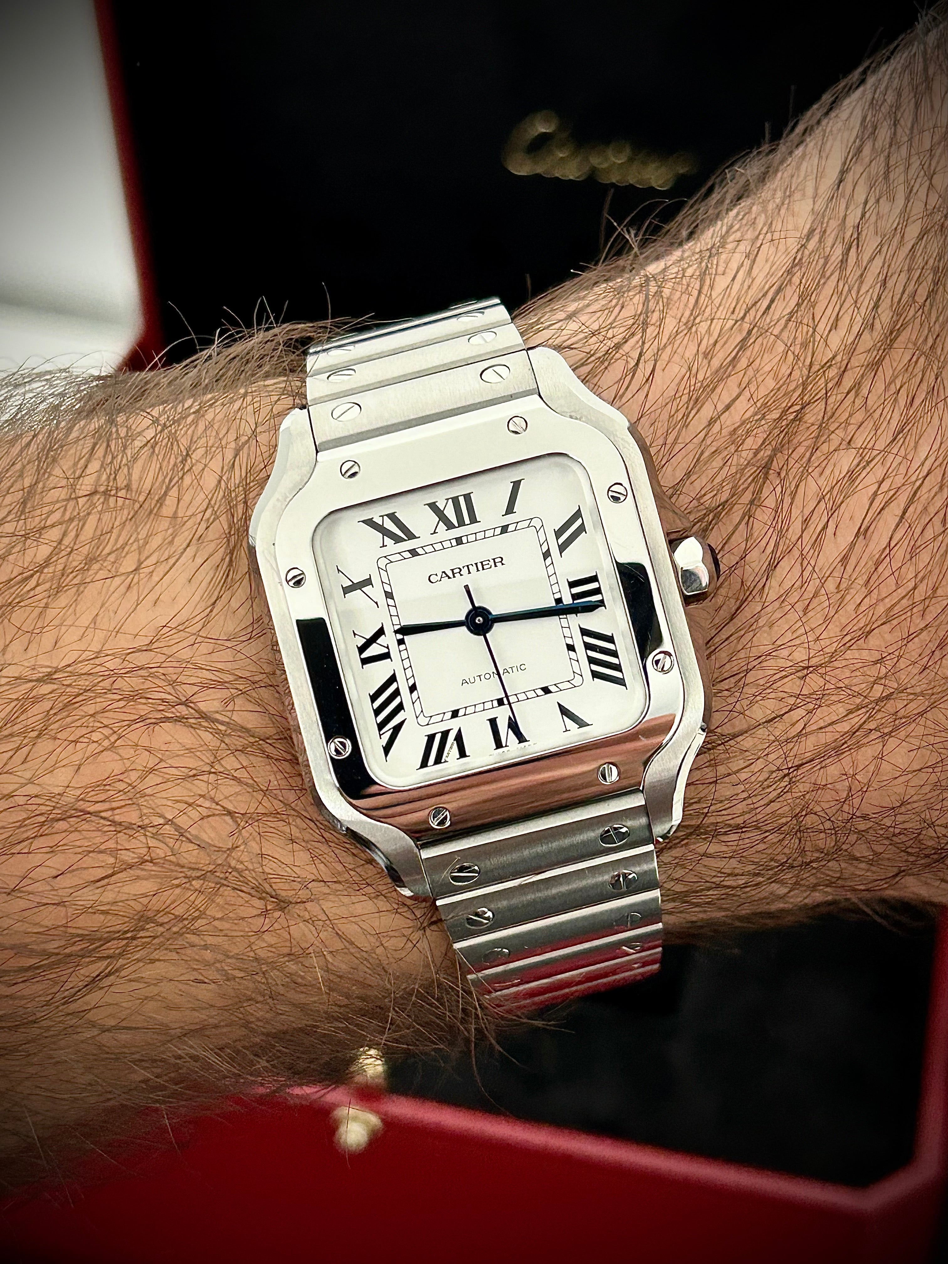 2024 CARTIER SANTOS DE CARTIER MEDIUM, WSSA0029, FULL SET, INC GST