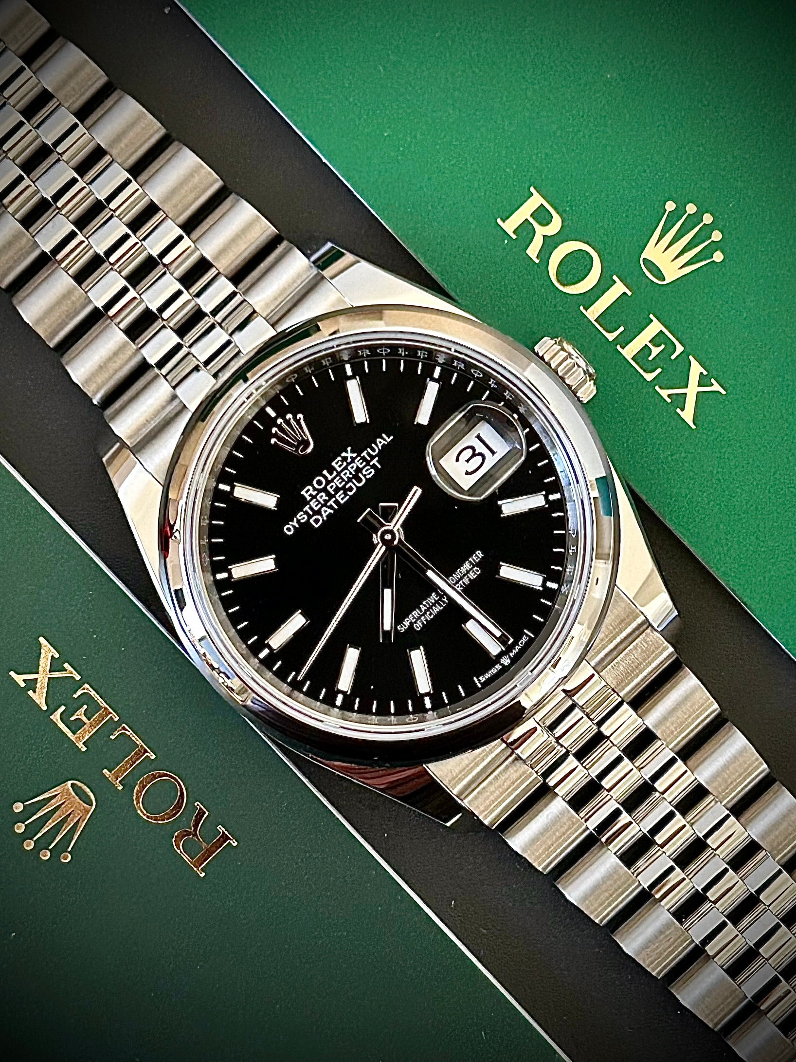 2024 ROLEX DATEJUST 36, SMOOTH, JUBILEE, 126200, FULL SET, INC GST