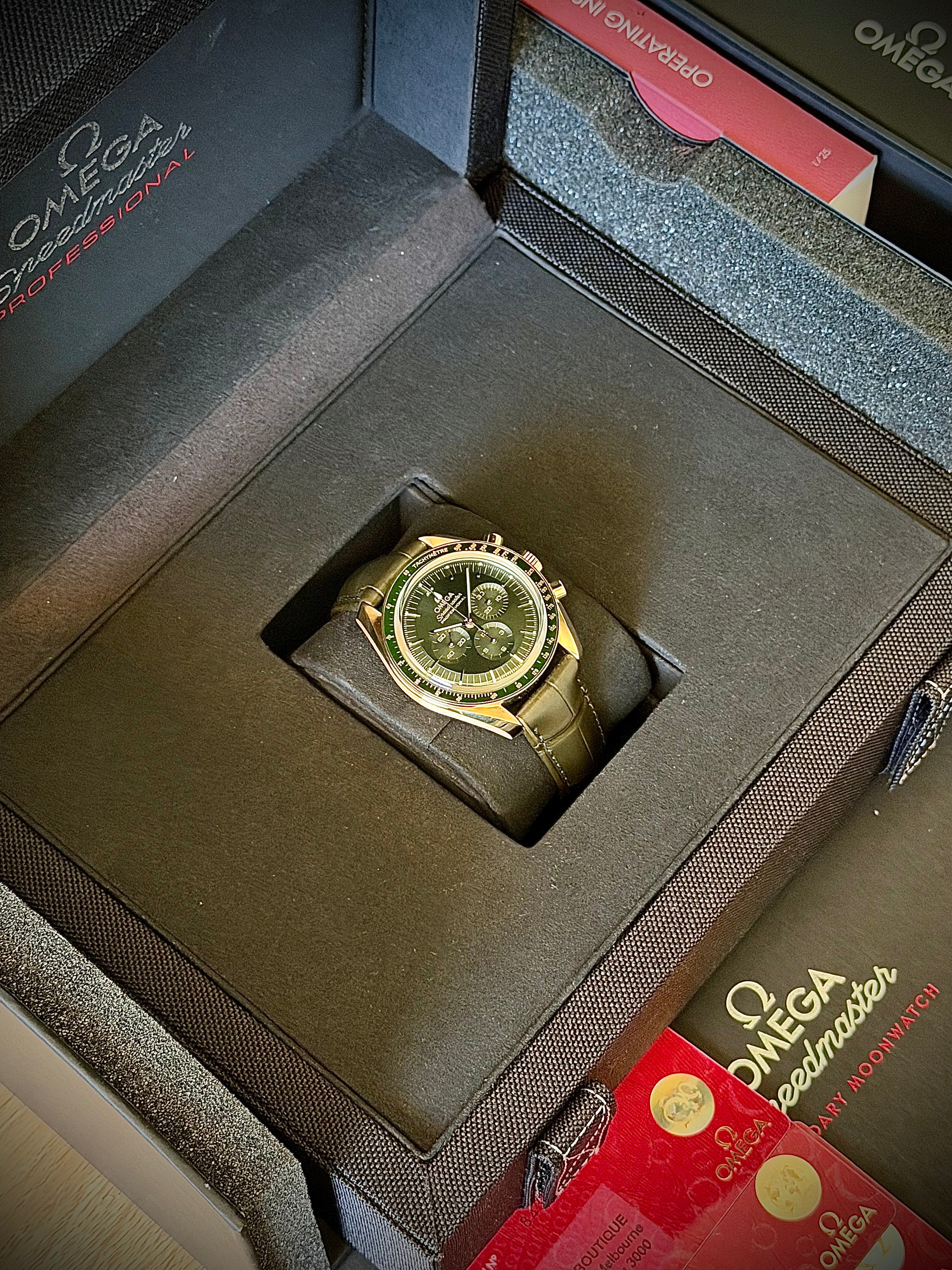 2023 OMEGA SPEEDMASTER MOONSHINE GOLD, FULL SET, INC GST