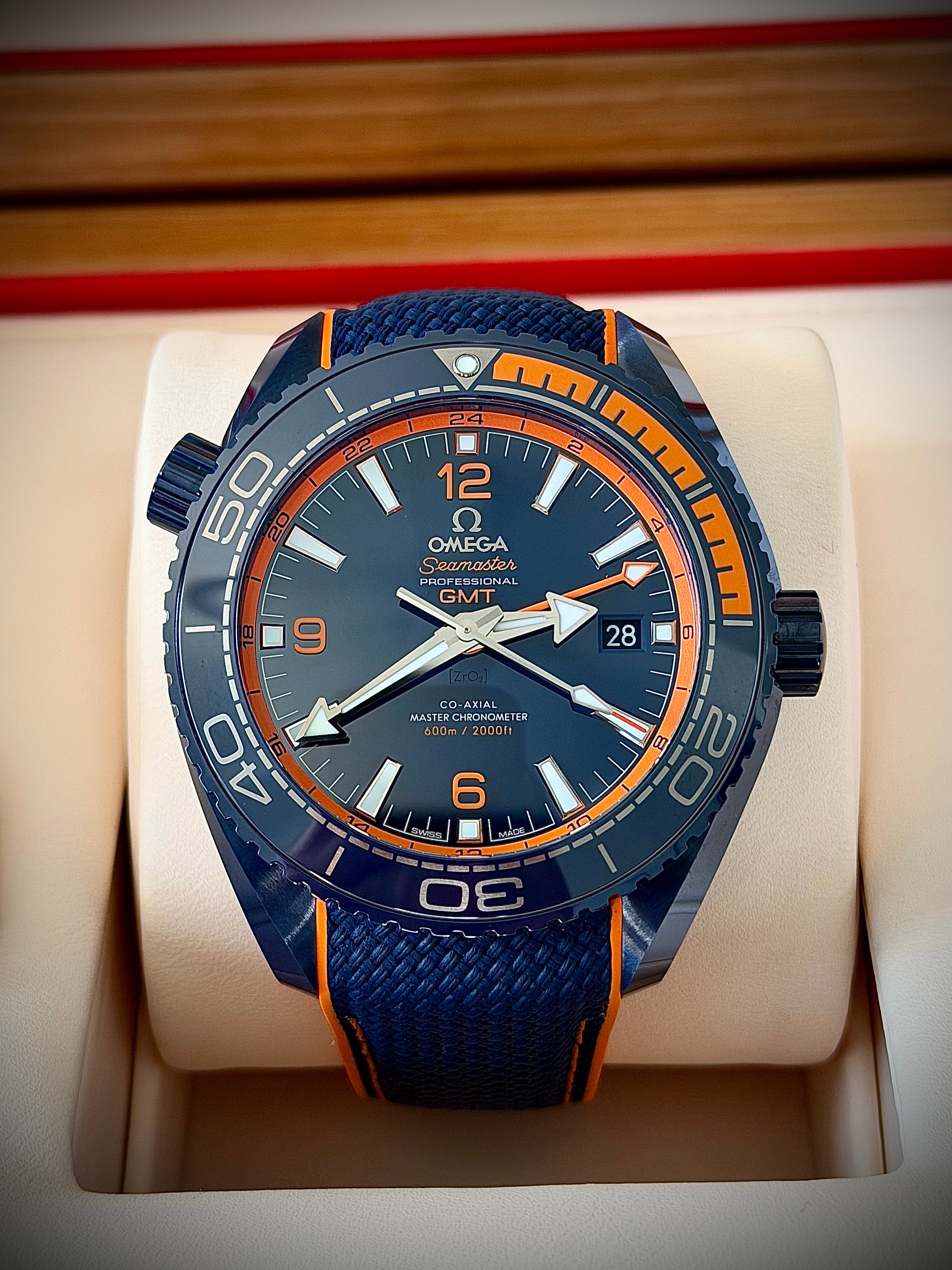 2021 OMEGA SEAMASTER PLANET OCEAN “BIG BLUE” GMT, 215.92.46.22.03.001, FULL SET, INC GST