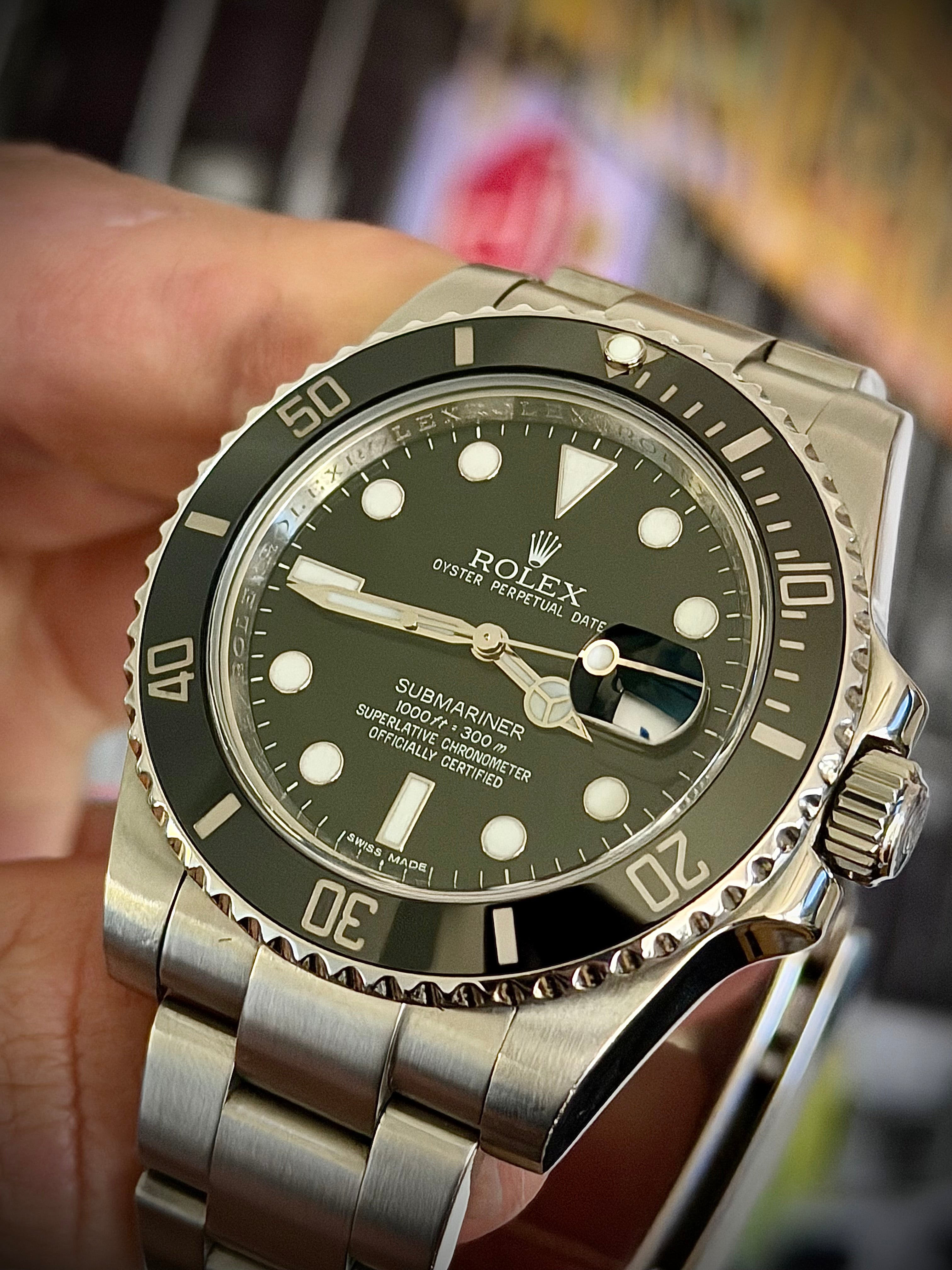 2010 ROLEX SUBMARINER DATE 116610LN, BOX AND PAPERS, INC GST