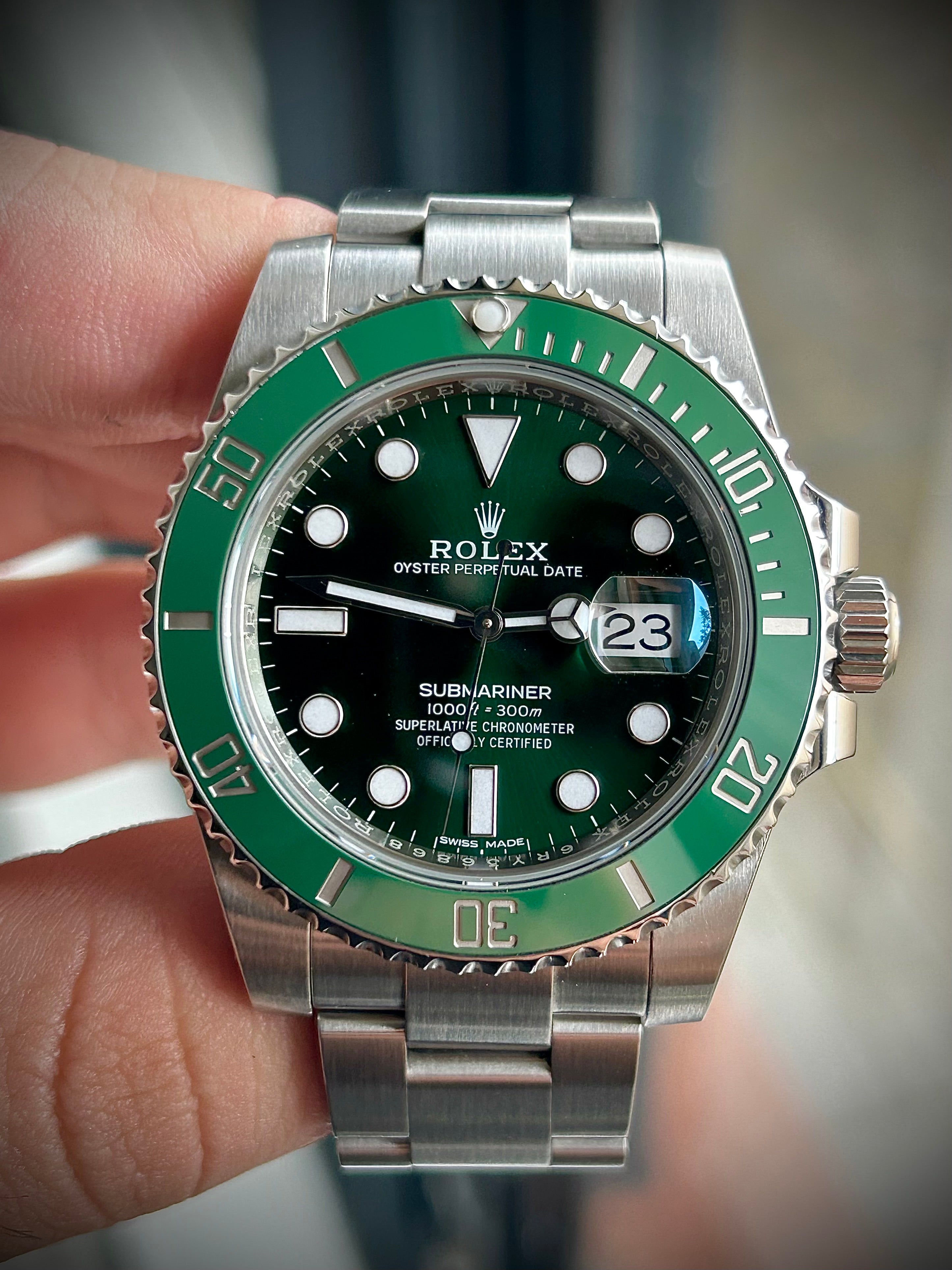 2019 ROLEX SUBMARINER DATE 116610LV, HULK, FULL SET, INC GST