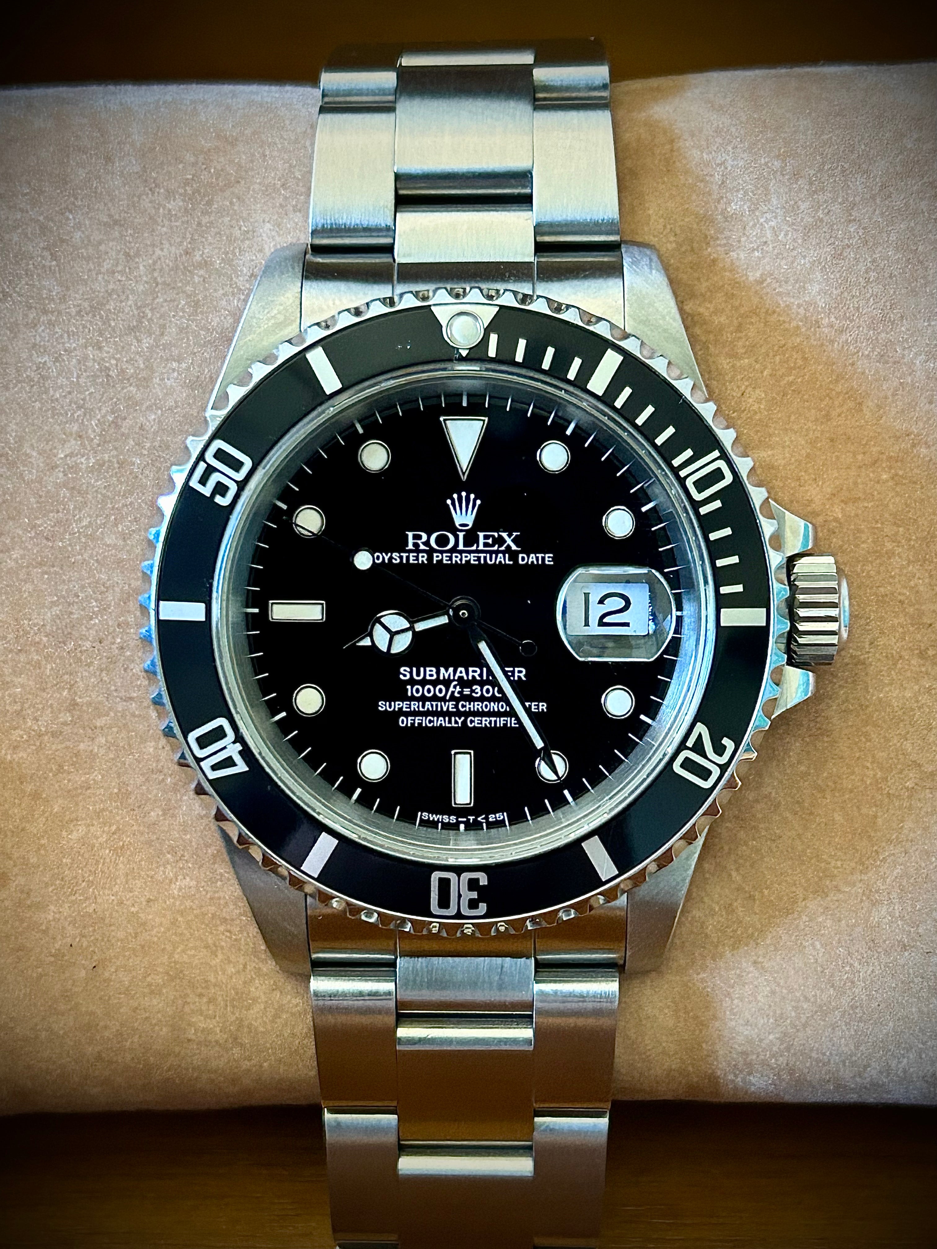 1993 ROLEX SUBMARINER DATE, 16610, BOX AND PAPERS, INC GST