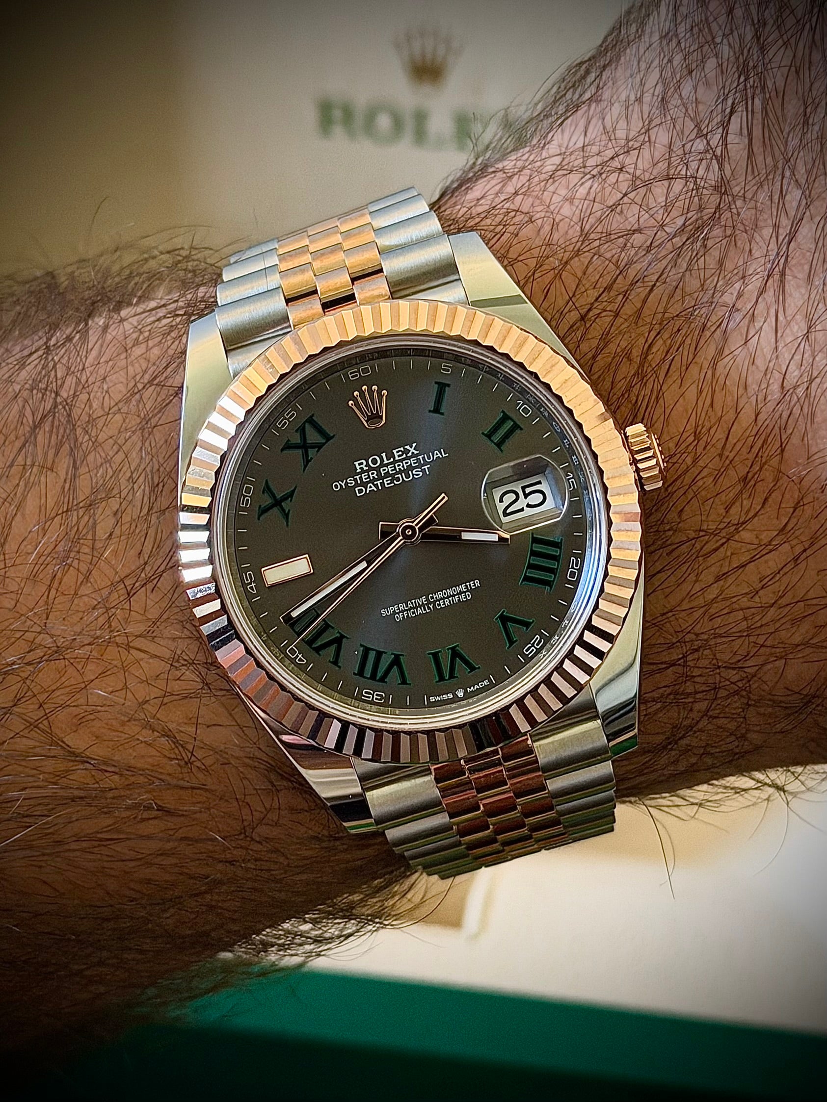 2022 ROLEX DATEJUST 41 WIMBLEDON, 126331, FULL SET, INC GST