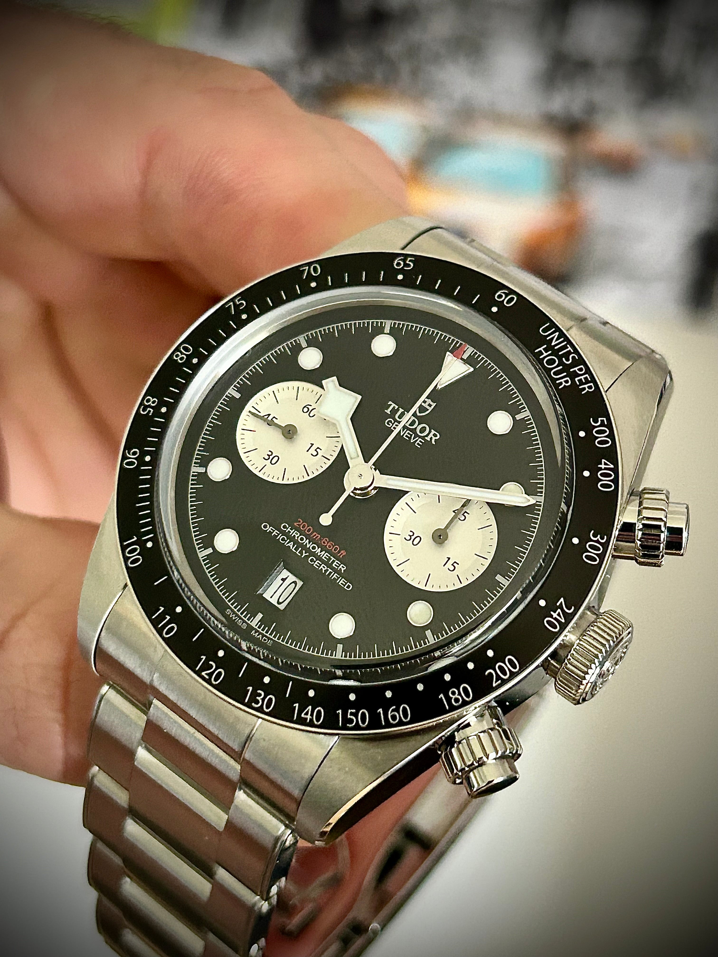 2025 TUDOR BLACK CHRONO REVERSE PANDA, FULL SET, INC GST
