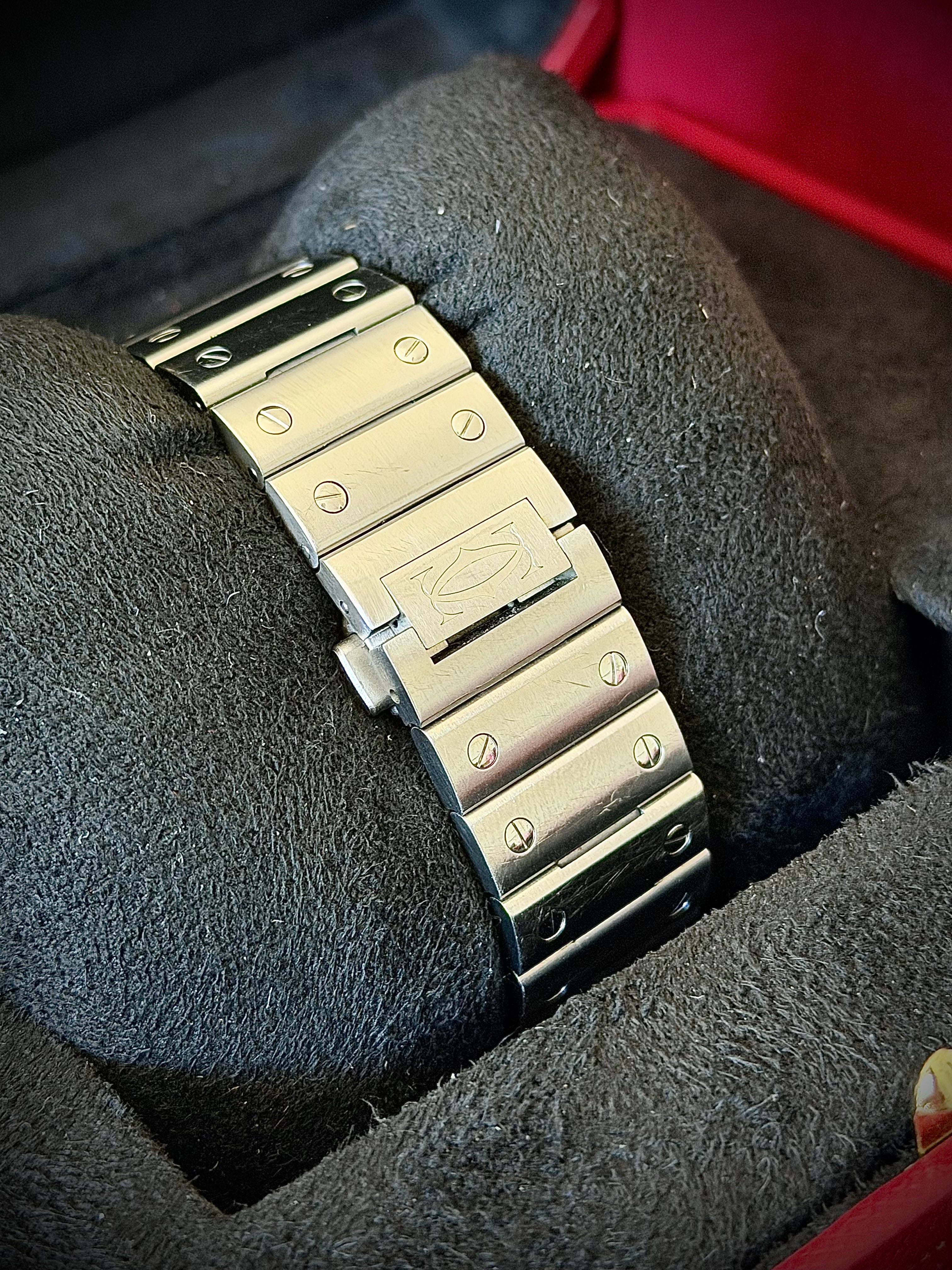 2024 CARTIER SANTOS DE CARTIER LARGE, GREEN DIAL, WSSA0062, FULL SET, INC GST