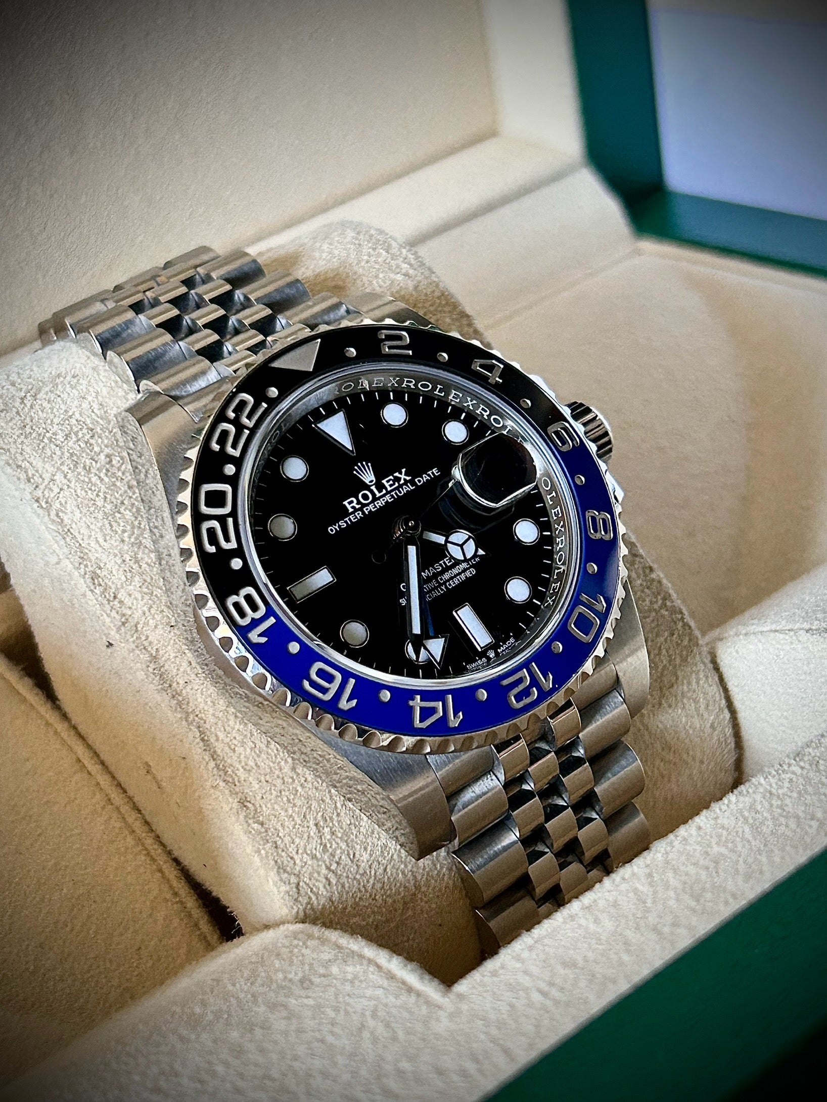 2021 ROLEX GMT MASTER II, BATGIRL, 126710BLNR, FULL SET, INC GST