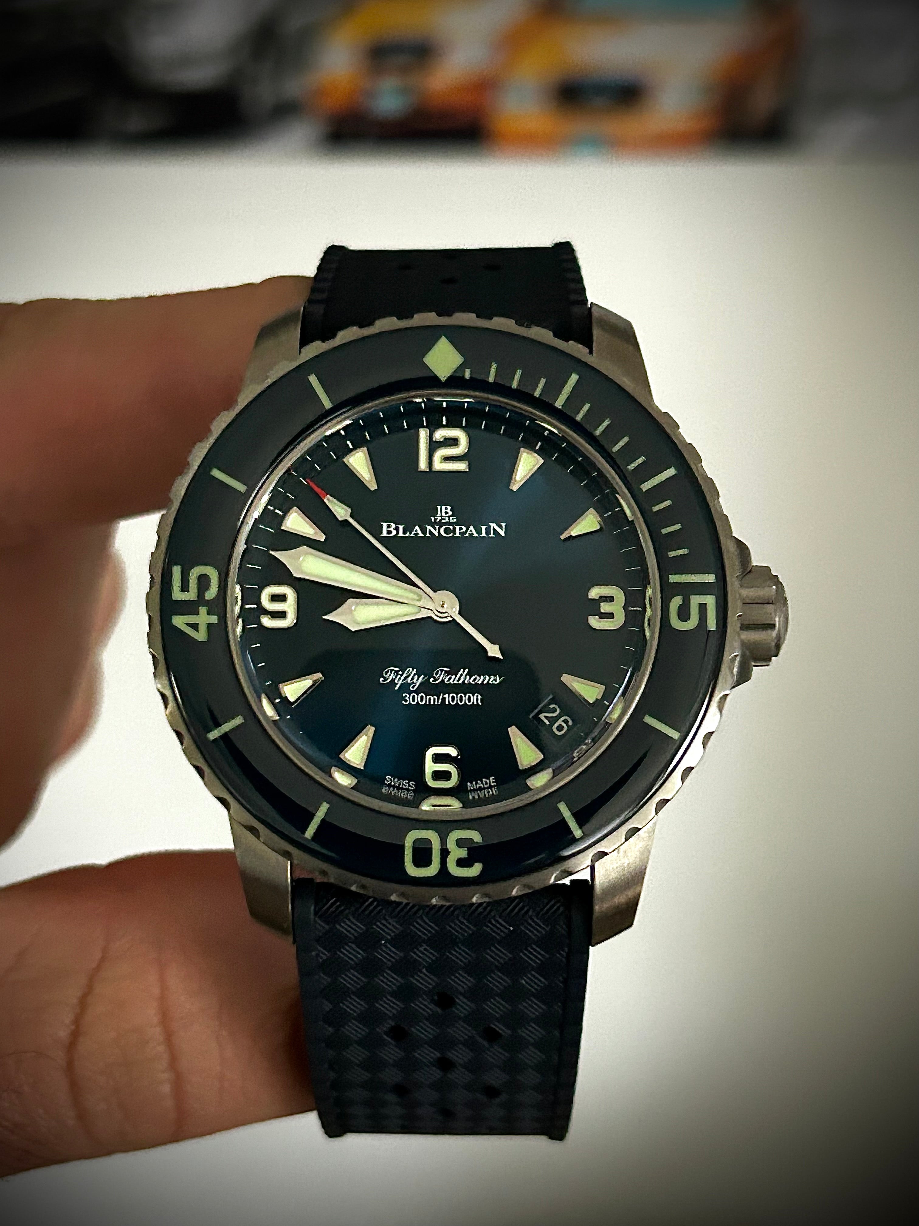 2025 BLANCPAIN FIFTY FATHOMS BATHYSCAPHE, 5010 12B40 O64B, BLUE DIAL, FULL SET, INC GST