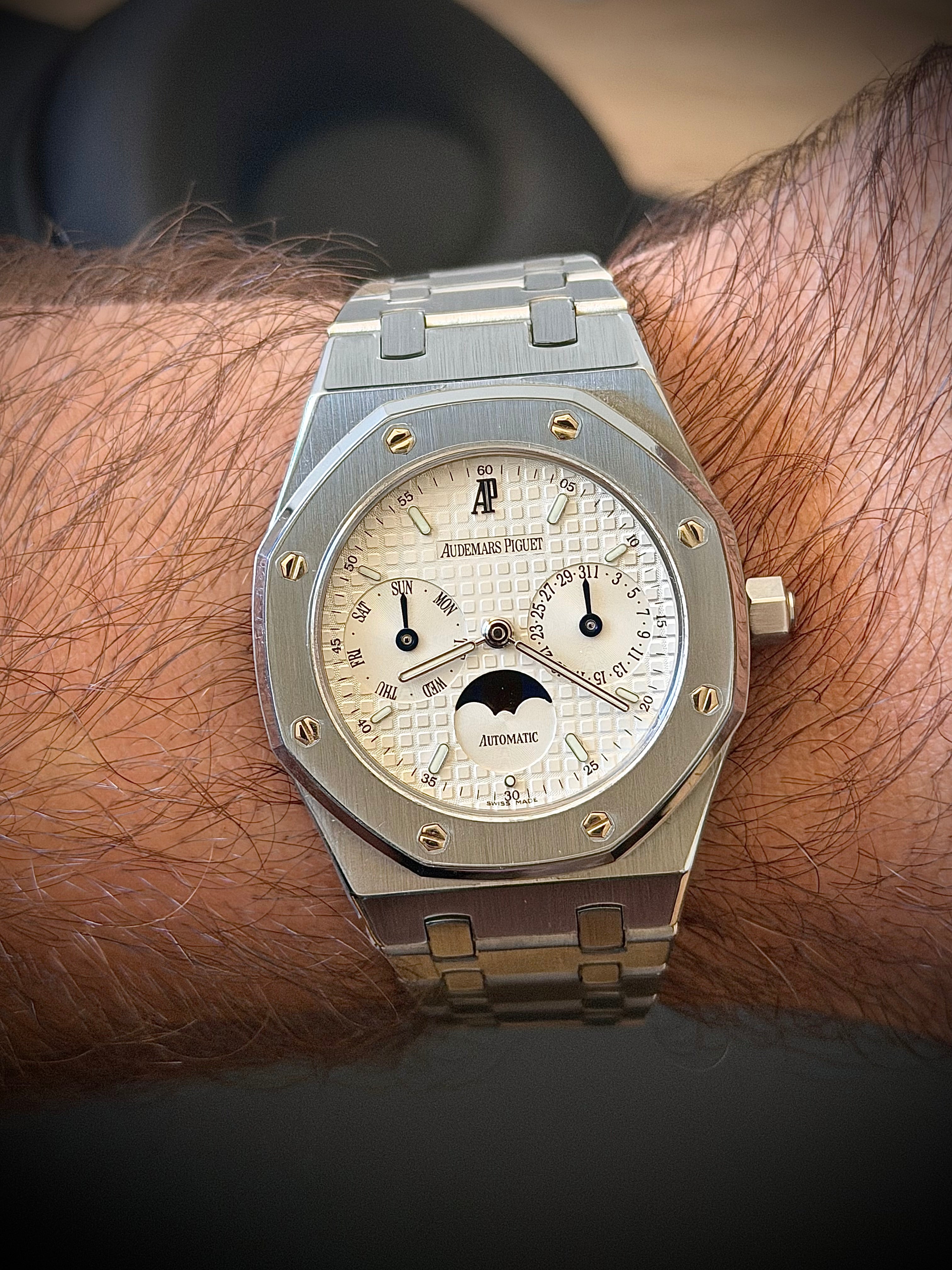 CIRCA 2004 AUDEMARS PIGUET ROYAL OAK 36MM MOONPHASE MK2, 25594ST, WATCH ONLY, INC GST