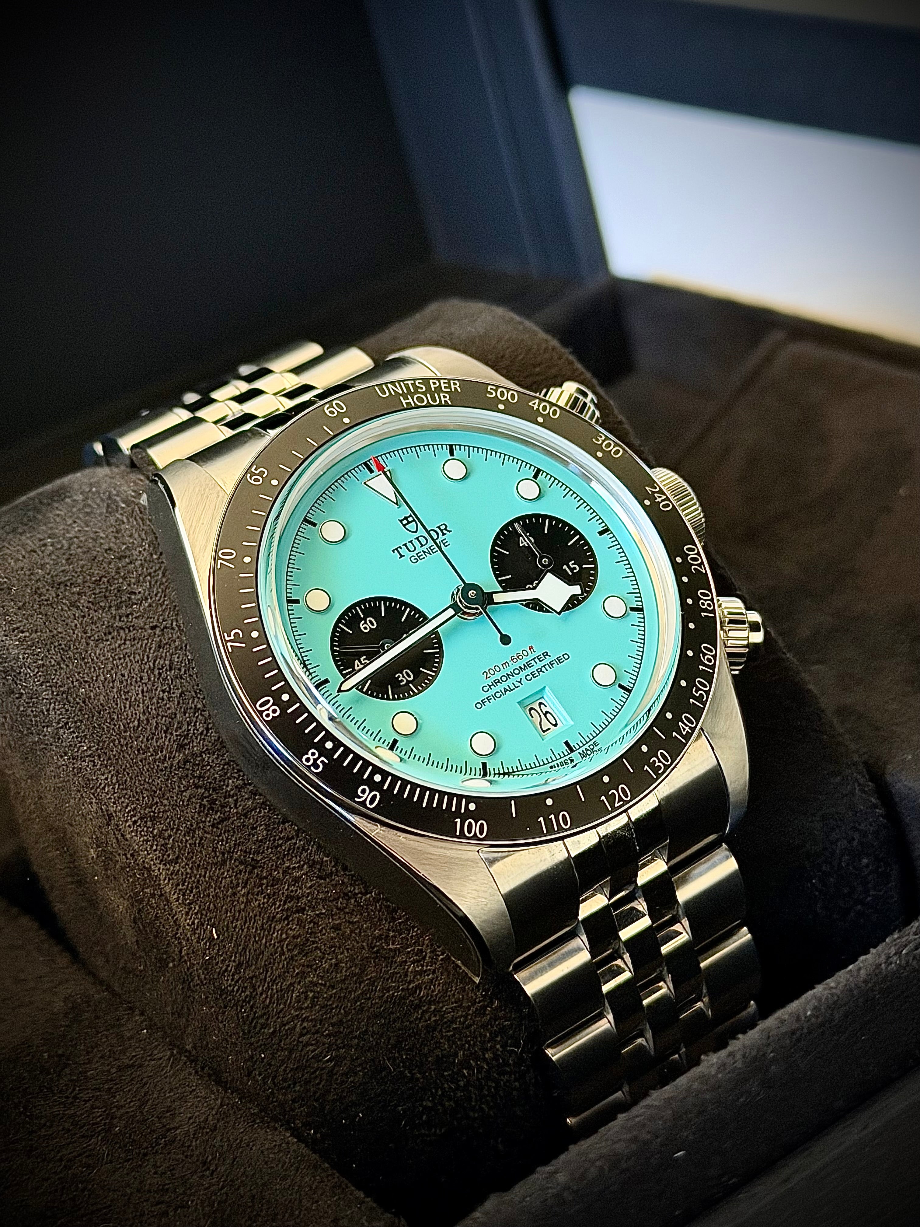 2025 TUDOR BLACK BAY CHRONOGRAPH “FLAMINGO BLUE”, FULL SET, INC GST
