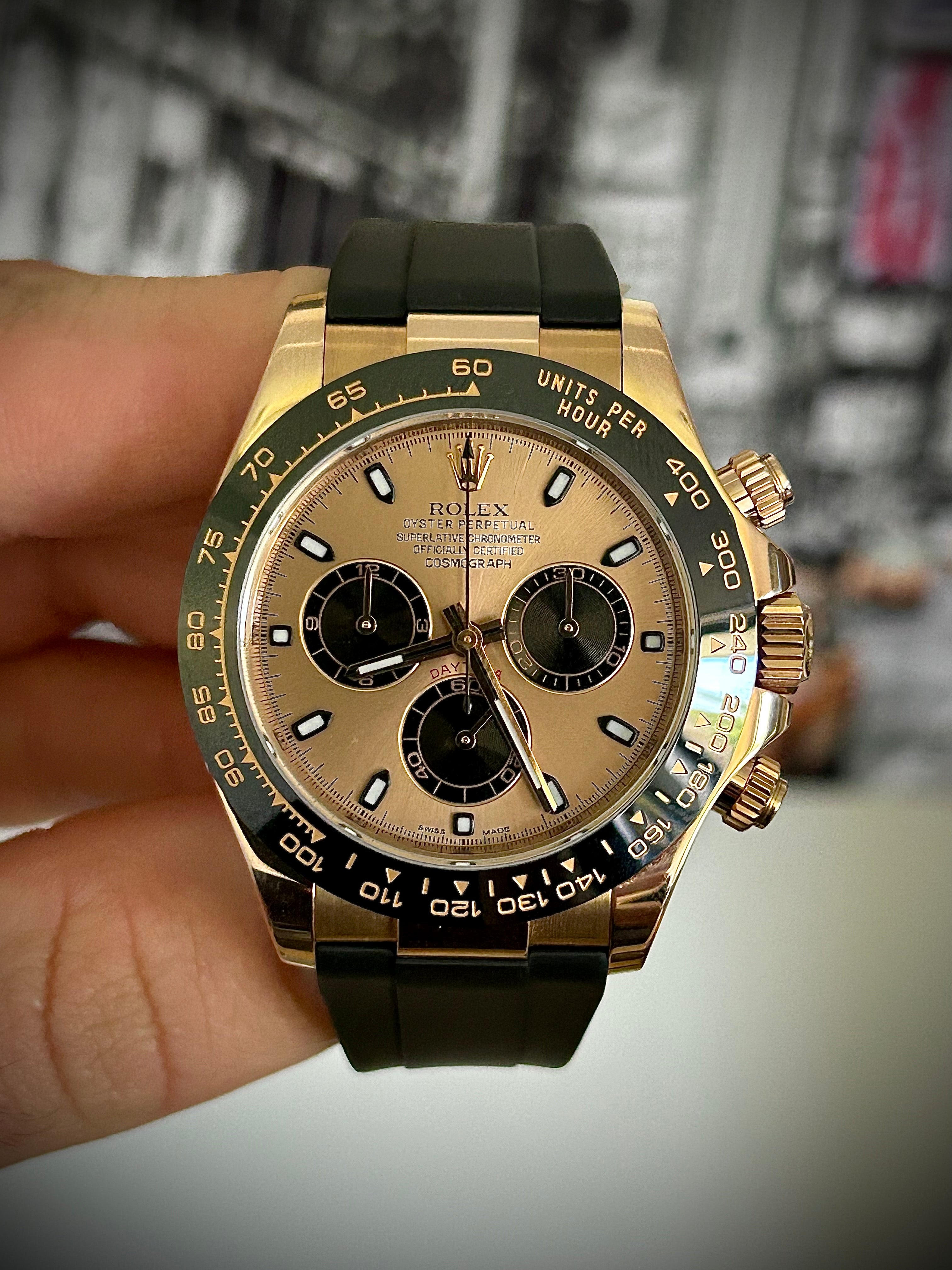 2018 ROLEX DAYTONA 116515LN, “PINK” DIAL, FULL SET, INC GST