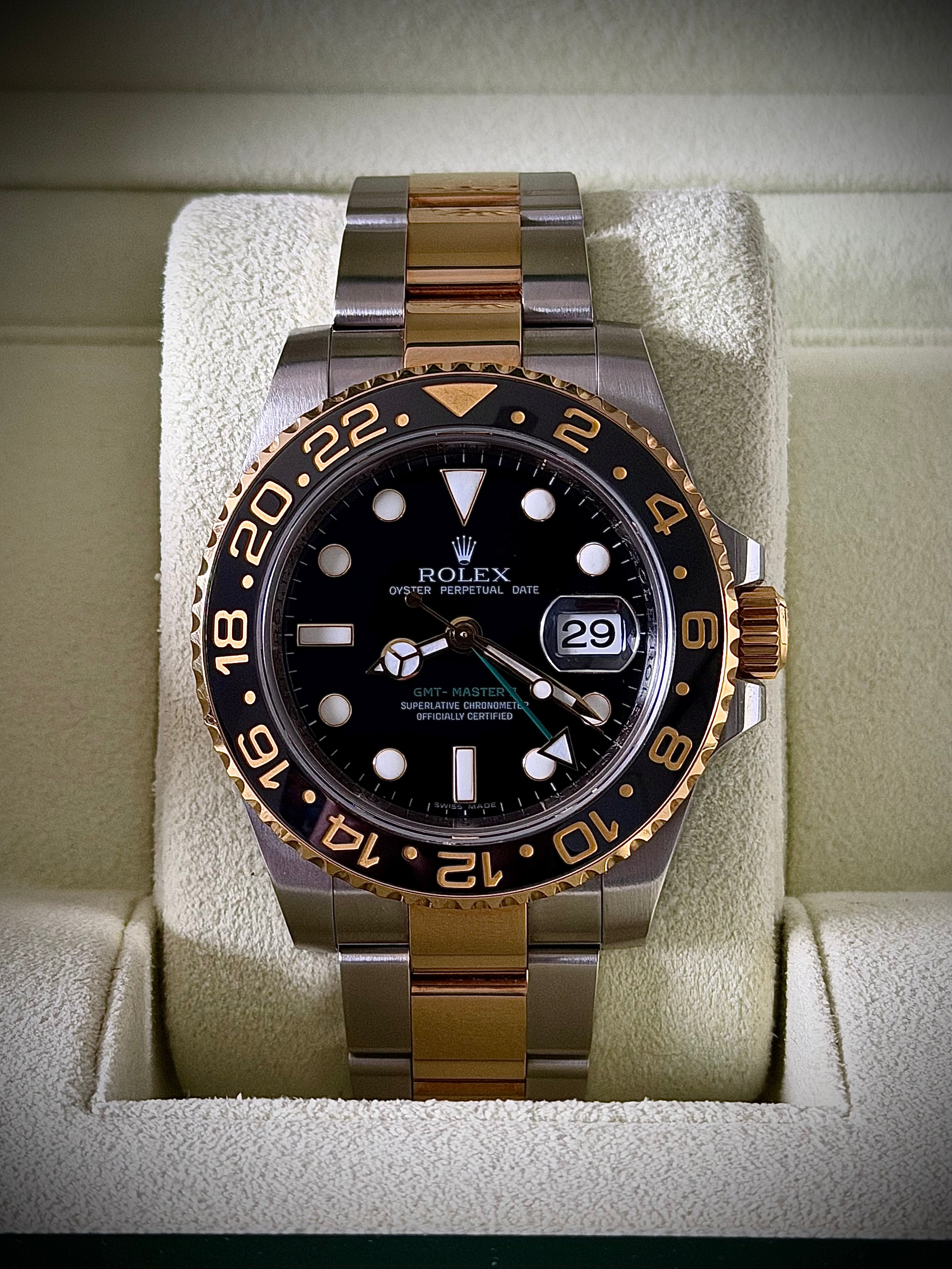 2006 ROLEX GMT MASTER II, 116713LN, FULL SET, INC GST