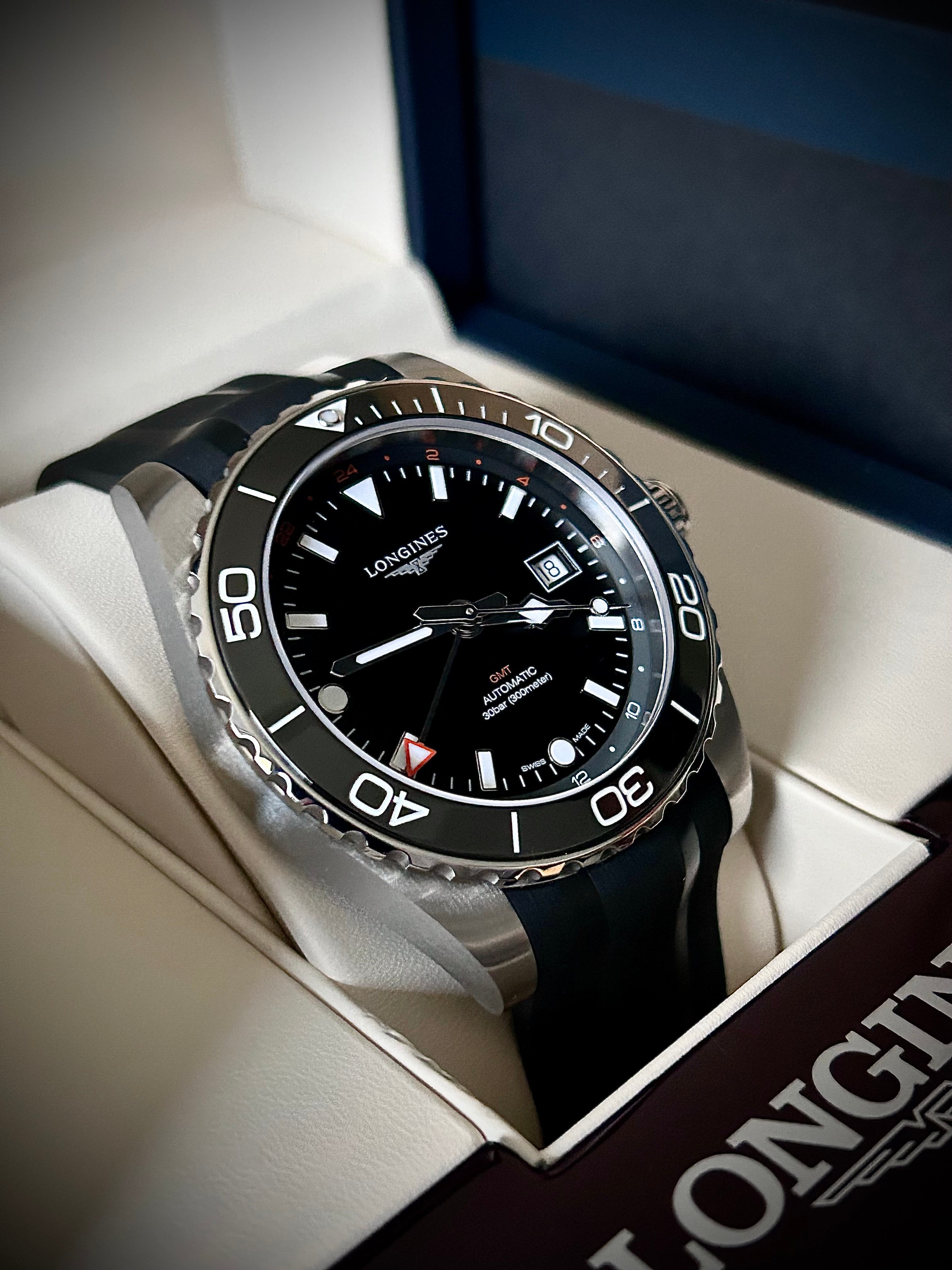 2025 LONGINES HYDROCONQUEST GMT, 43MM, FULL SET, INC GST