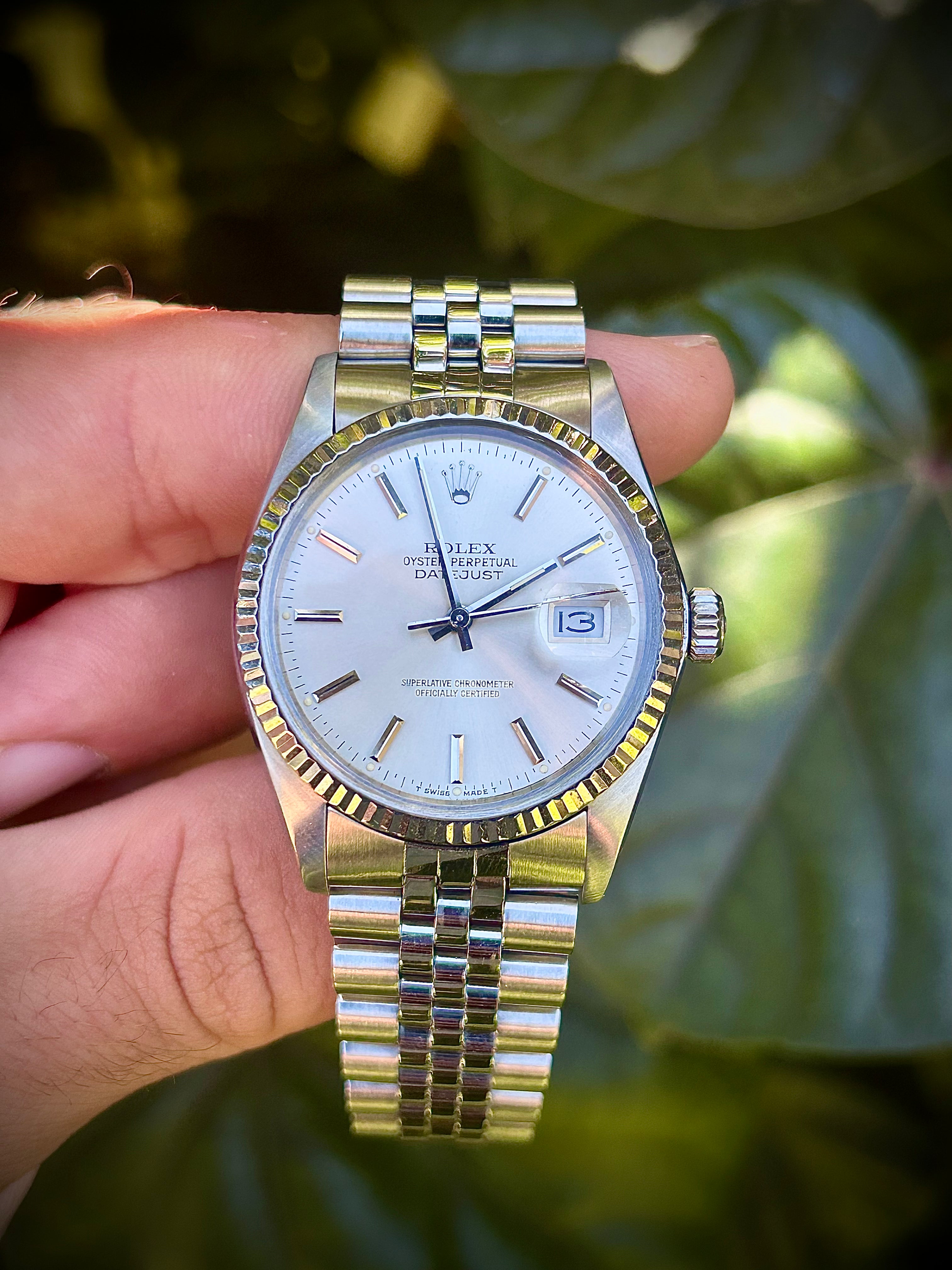 1985 ROLEX DATEJUST 36, 16014, BOX RSC SERVICE PAPERWORK