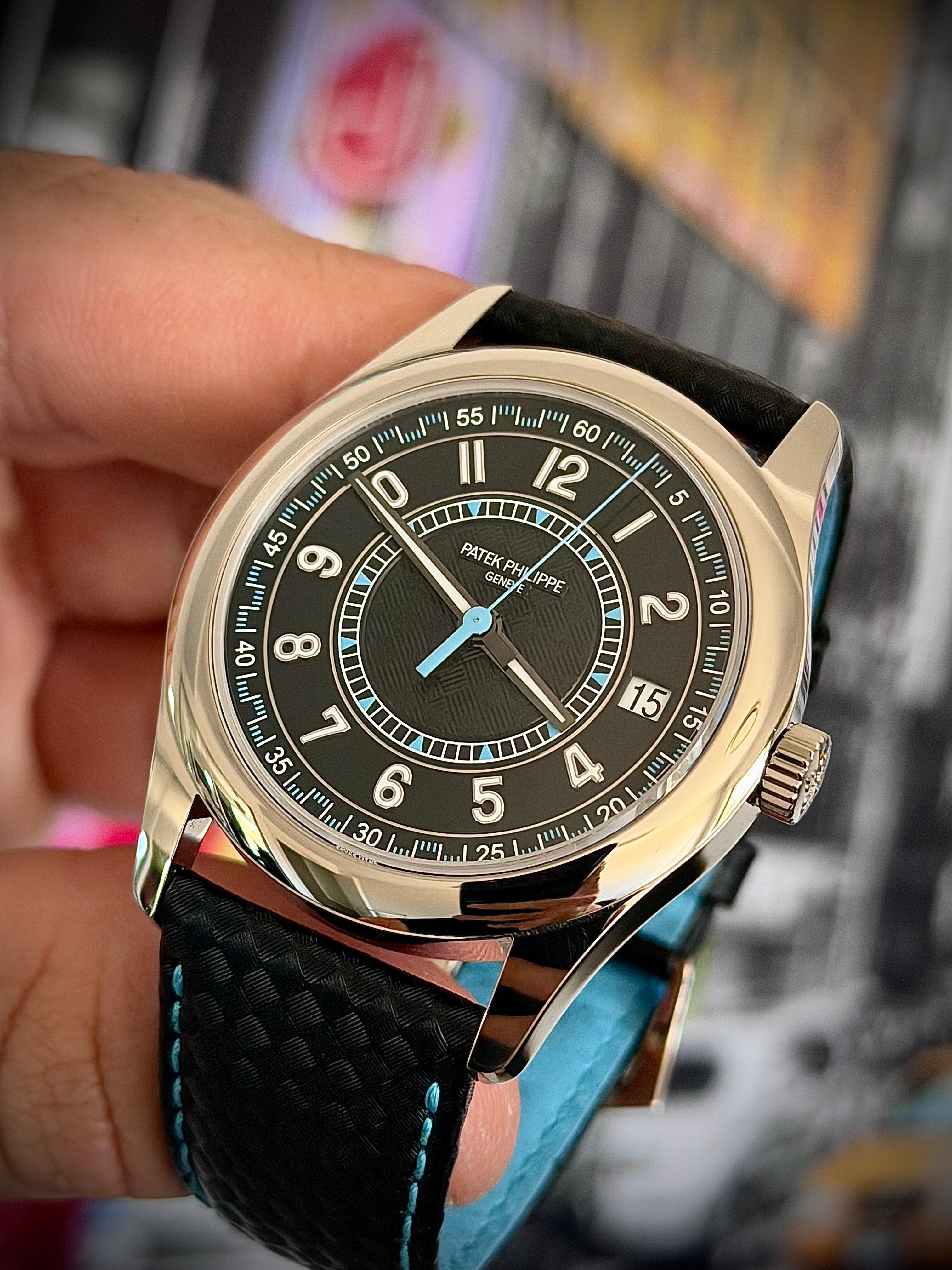 2023 PATEK PHILIPPE CALATRAVA 6007G-011, BLACK & BLUE, FULL SET, INC GST