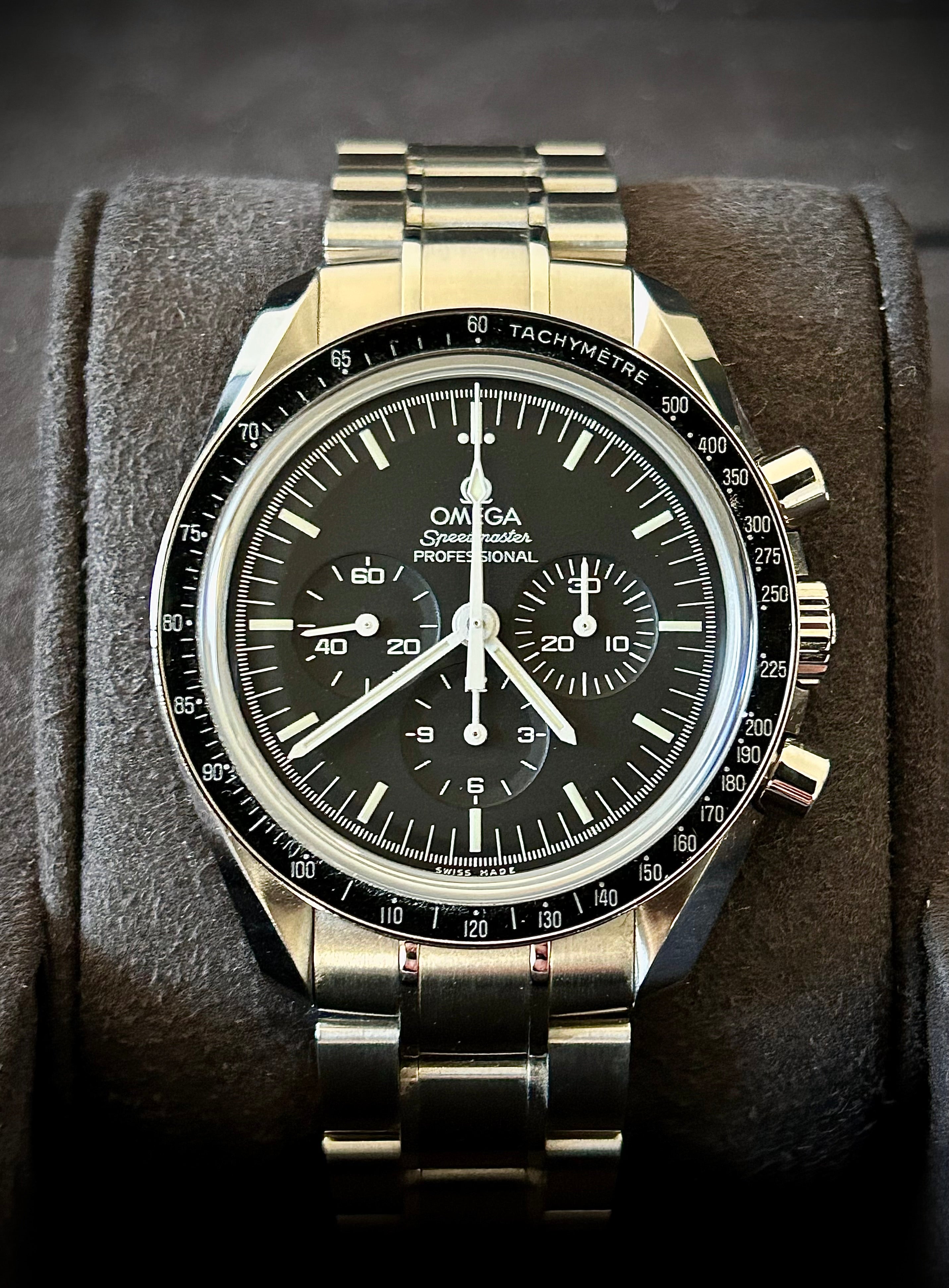 2020 OMEGA SPEEDMASTER MOONWATCH SAPPHIRE SANDWICH, BIG BOX, FULL SET, INC GST
