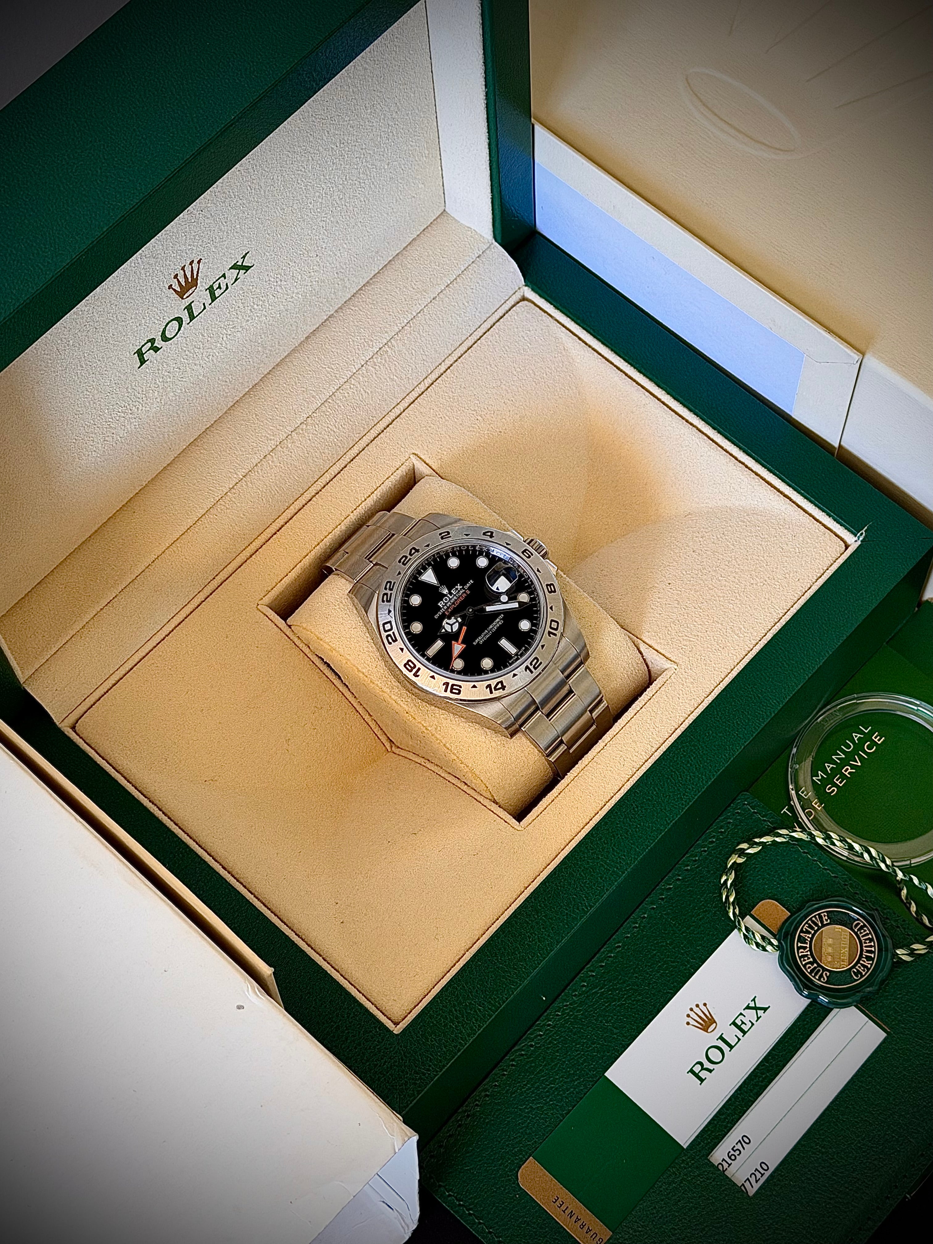 2019 ROLEX EXPLORER II, 216570, FULL SET, INC GST