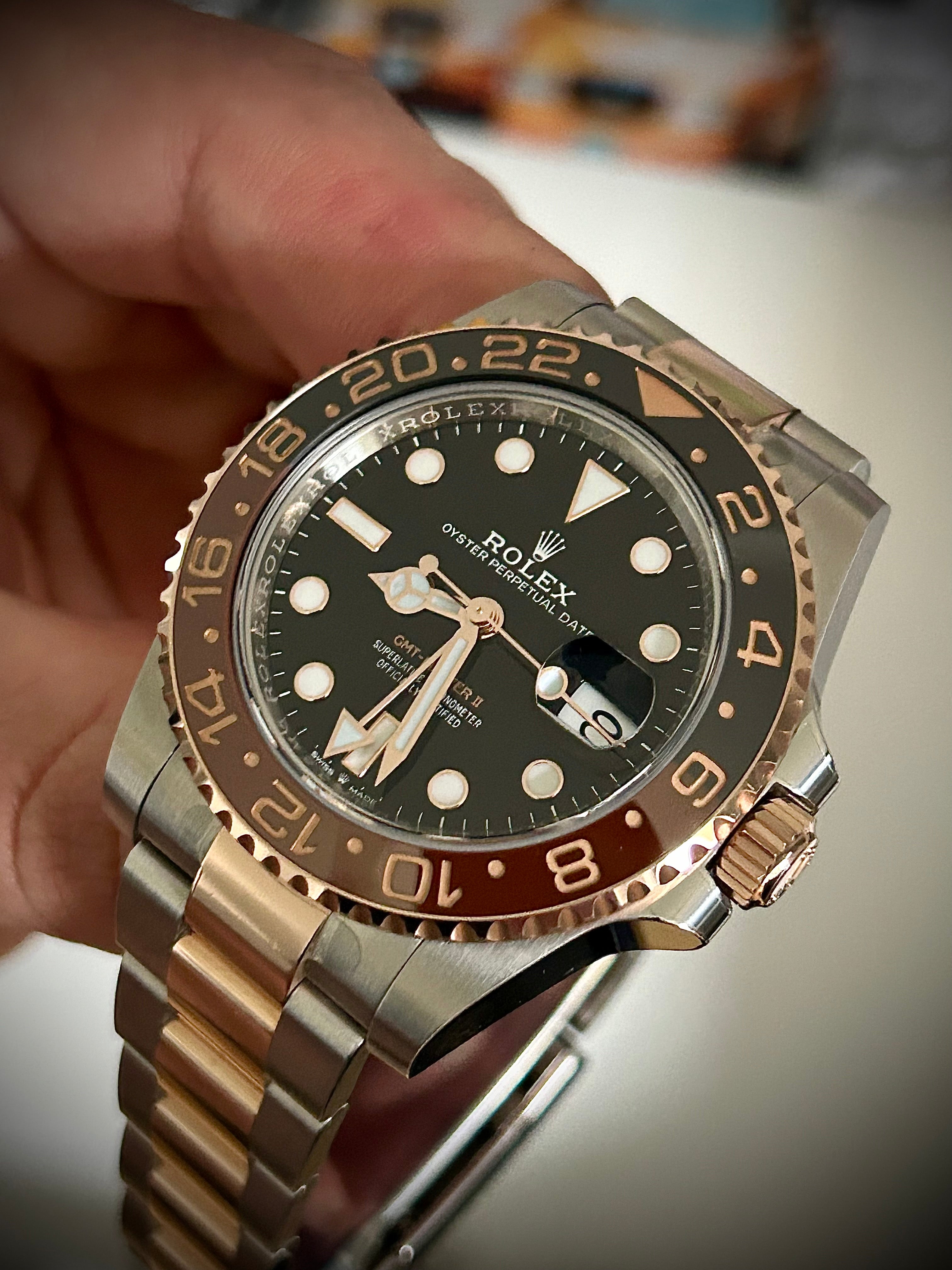 2022 ROLEX GMT MASTER II, ROOTBEER, 126711CHNR, FULL SET, INC GST