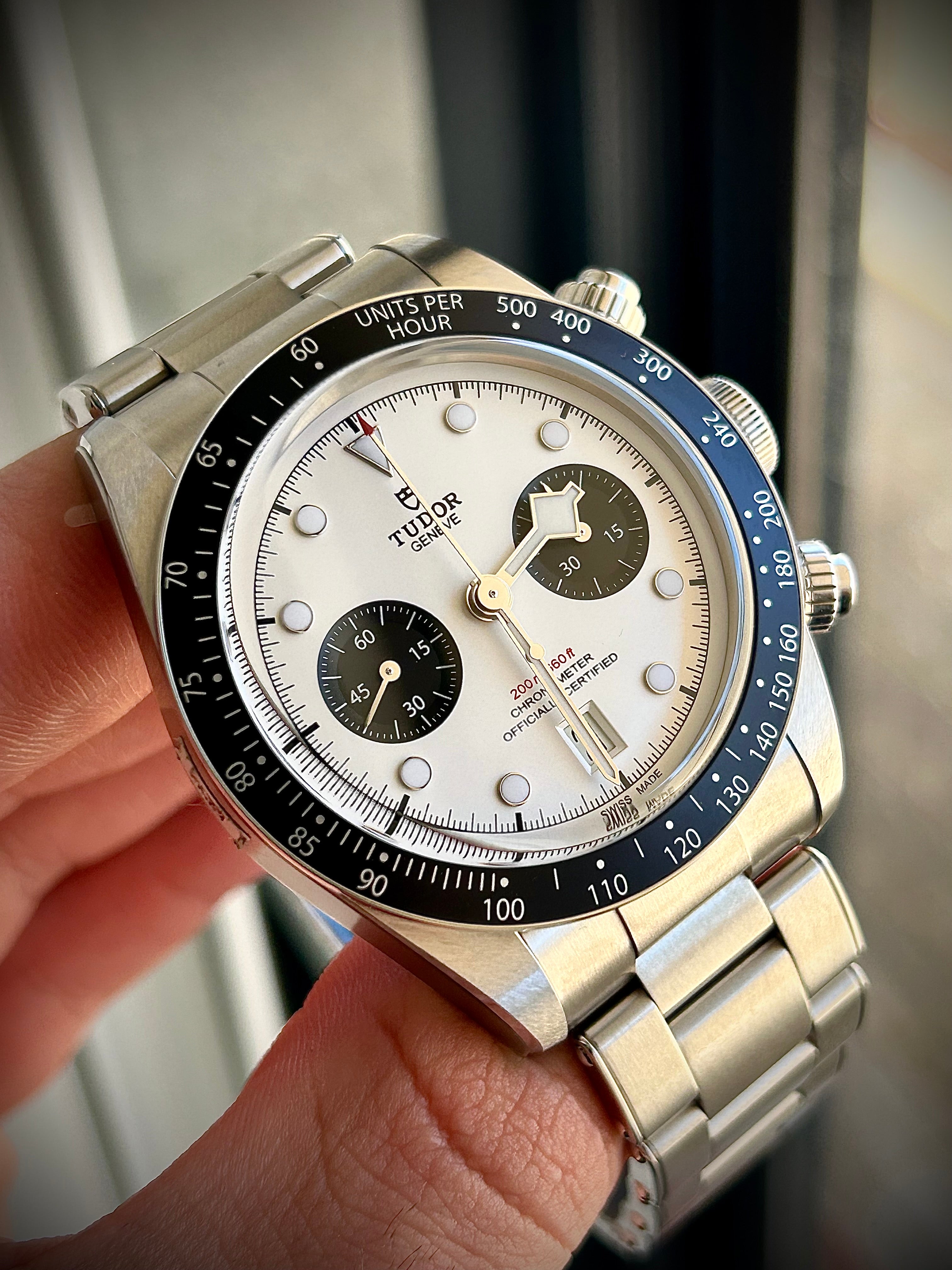 2021 TUDOR BLACK CHRONO “PANDA”, FULL SET, INC GST