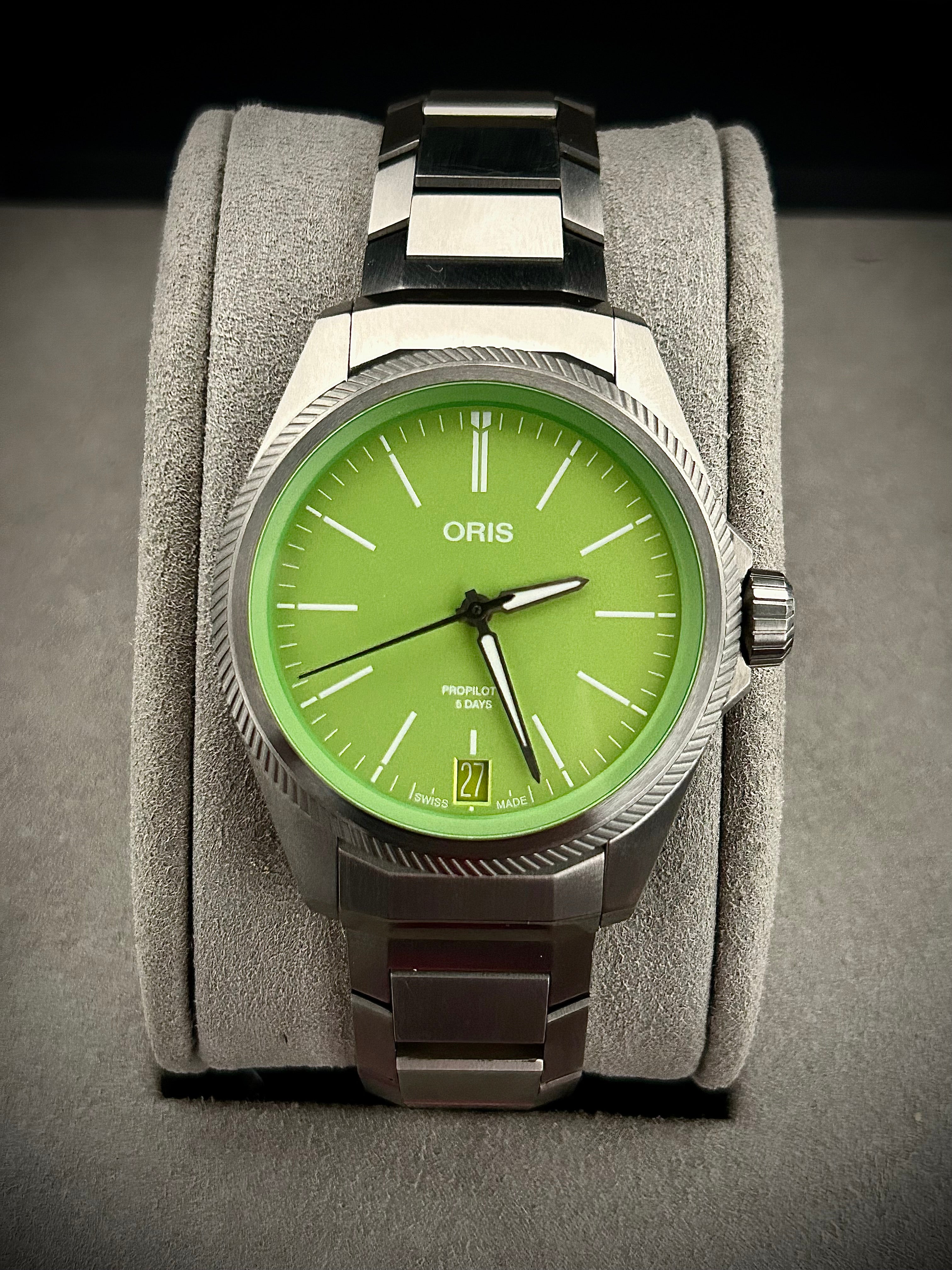 2023 ORIS PRO PILOT X “KERMIT”, FULL SET, INC GST