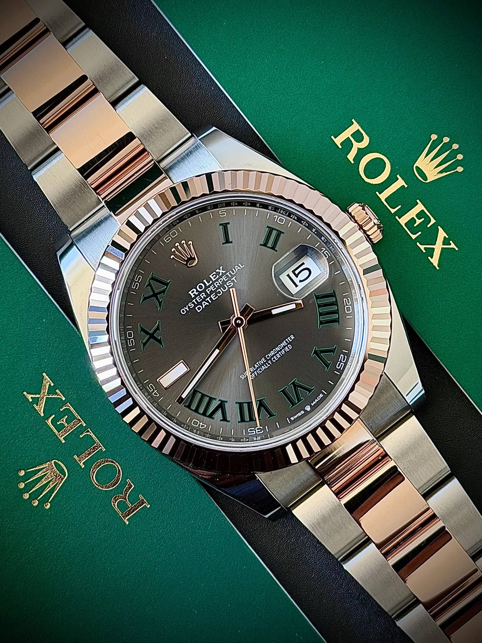 2026 ROLEX DATEJUST 41, WIMBLEDON, 126331, FULL SET, INC GST