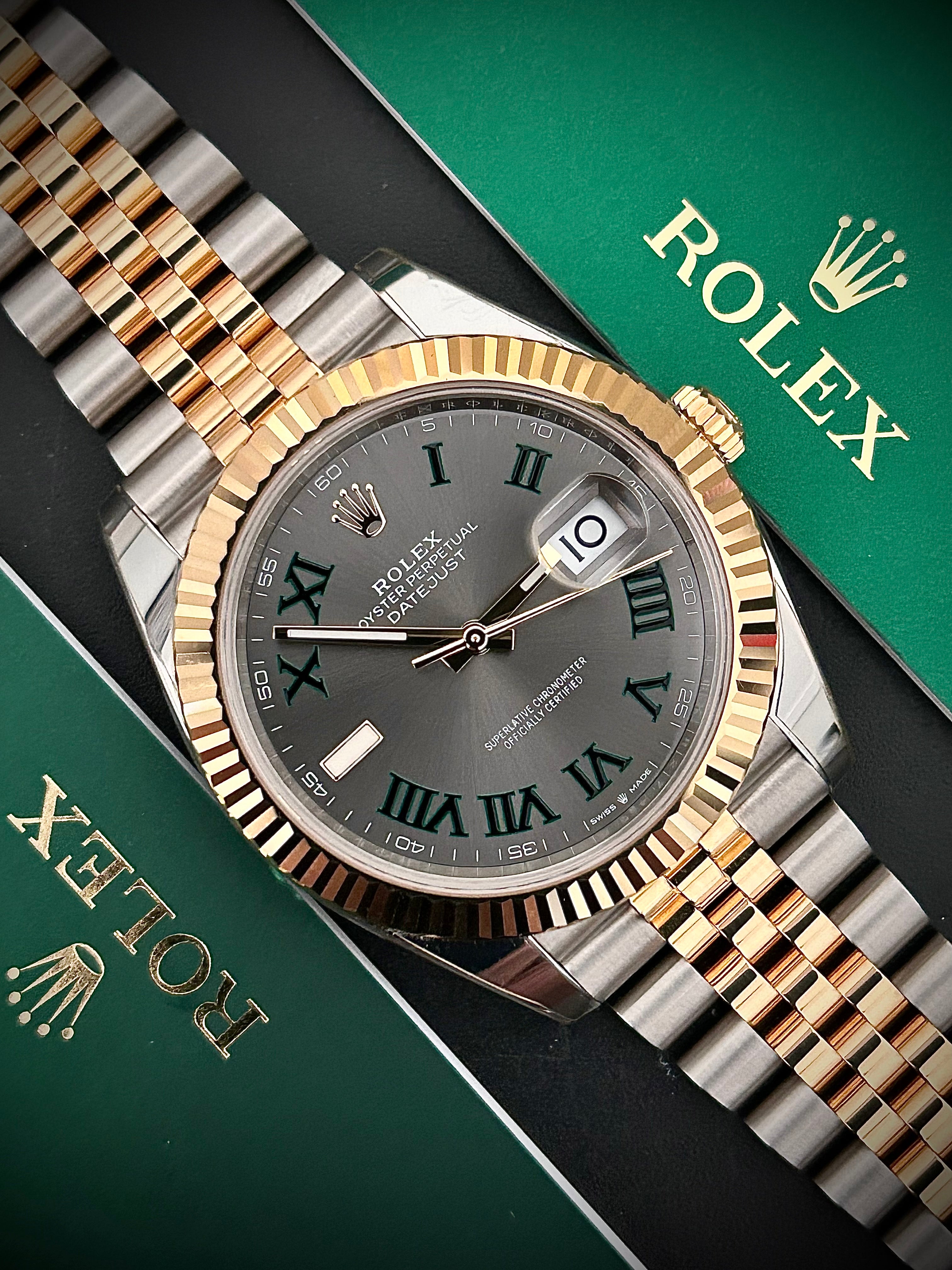 2024 ROLEX DATEJUST 41, WIMBLEDON DIAL, 126333, FULL SET, INC GST