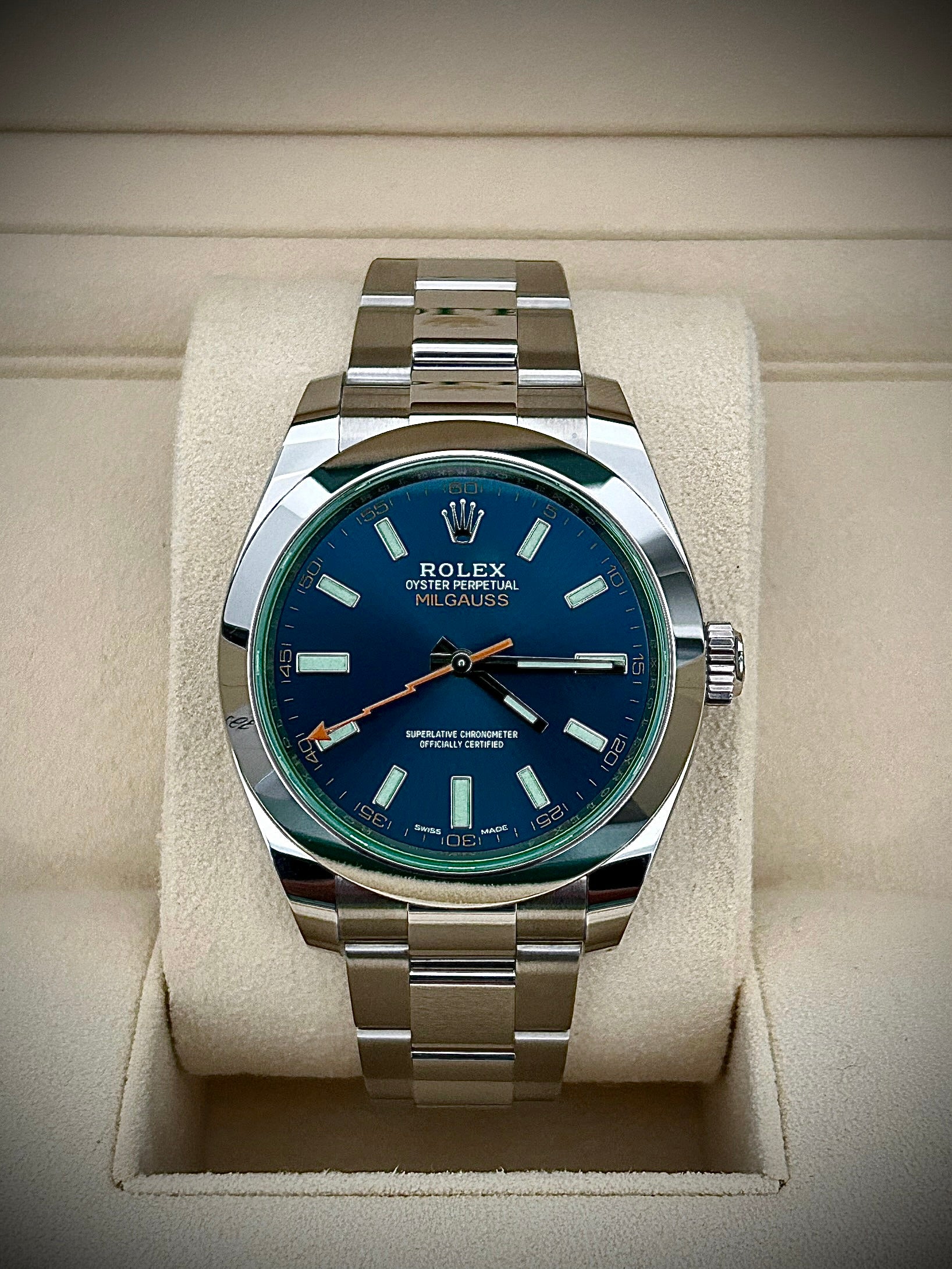 2023 ROLEX MILGAUSS, 116400GV, FULL SET, INC GST