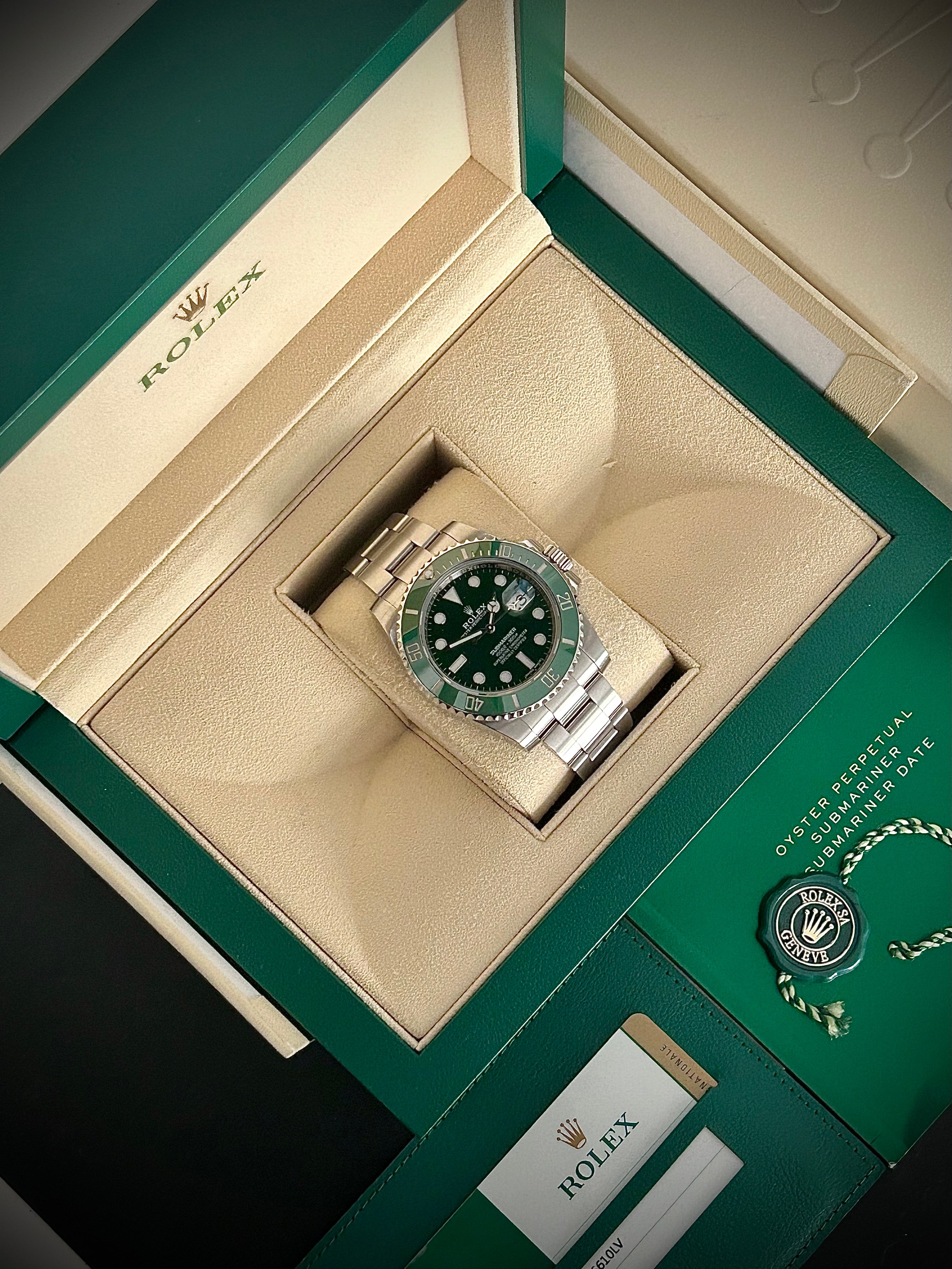 2019 ROLEX SUBMARINER DATE 116610LV, HULK, FULL SET, INC GST