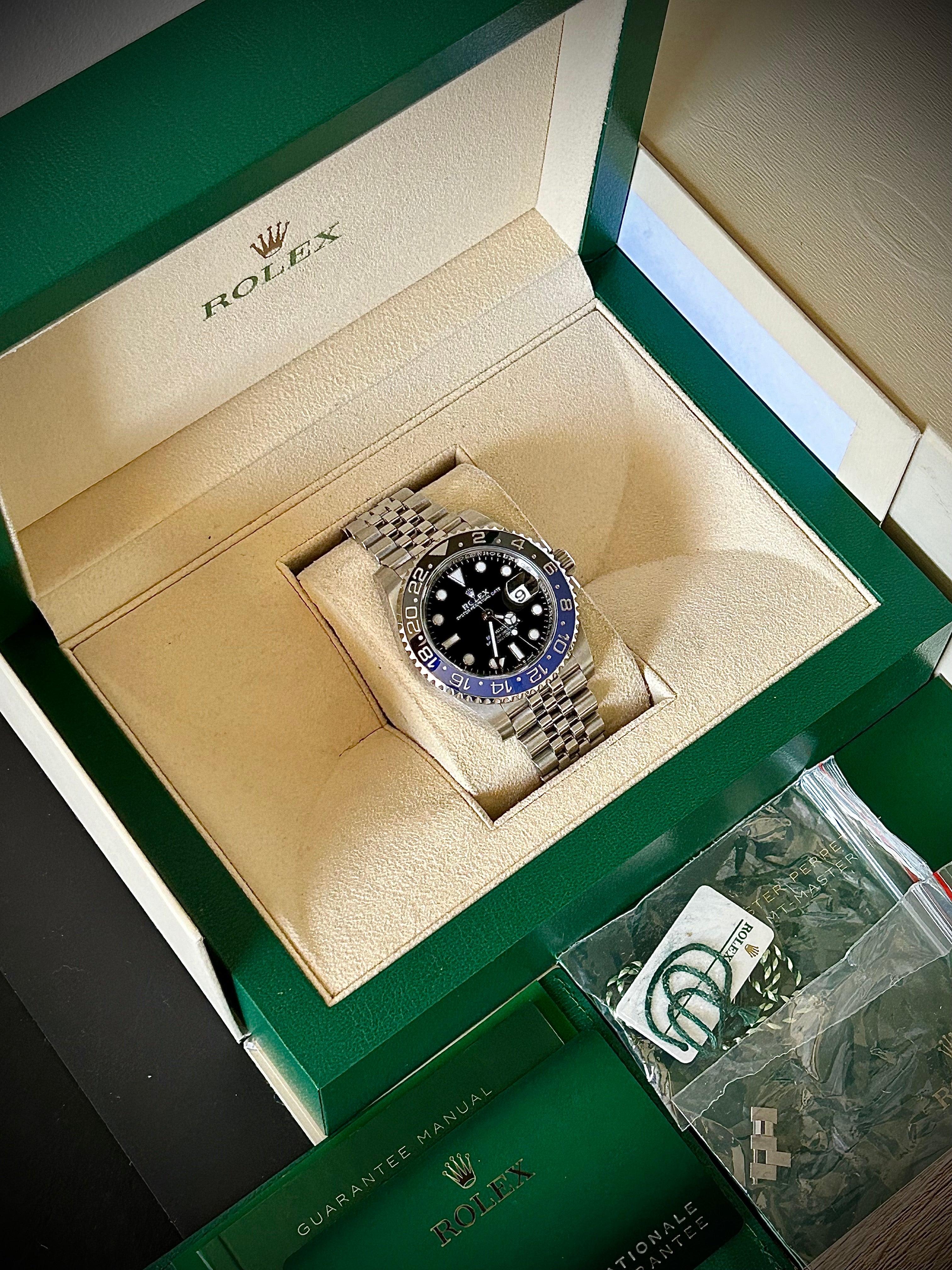 2021 ROLEX GMT MASTER II, BATGIRL, 126710BLNR, FULL SET, INC GST