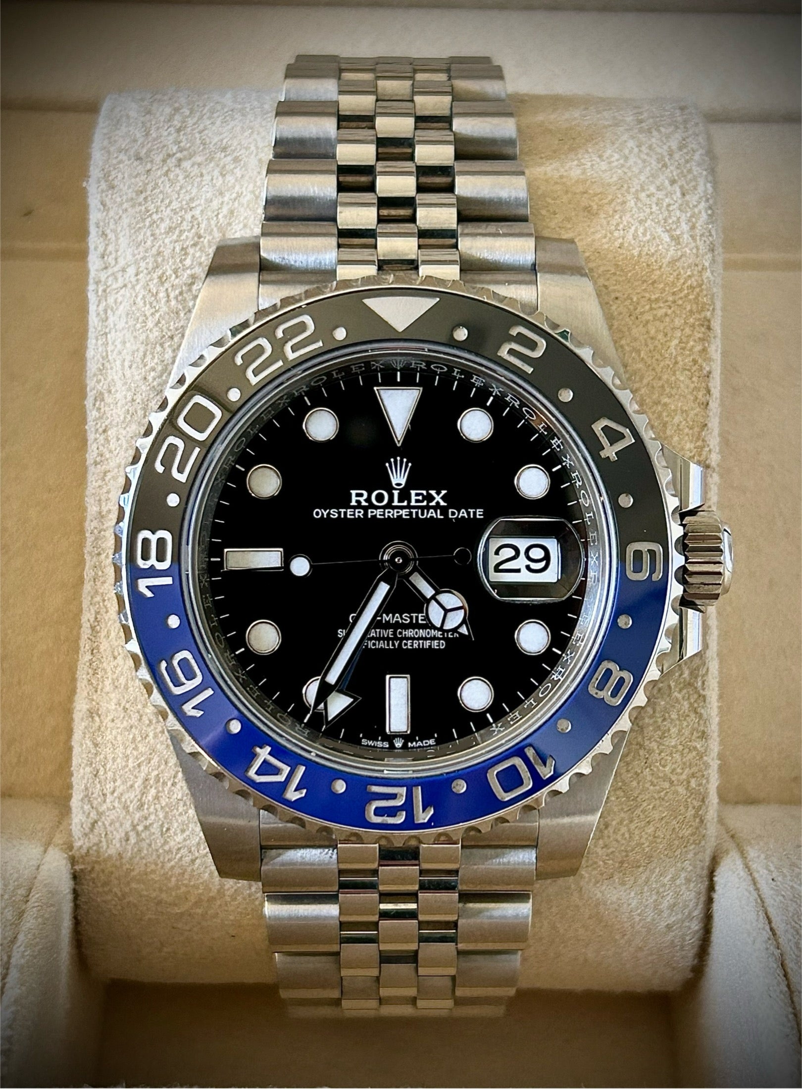 2021 ROLEX GMT MASTER II, BATGIRL, 126710BLNR, FULL SET, INC GST
